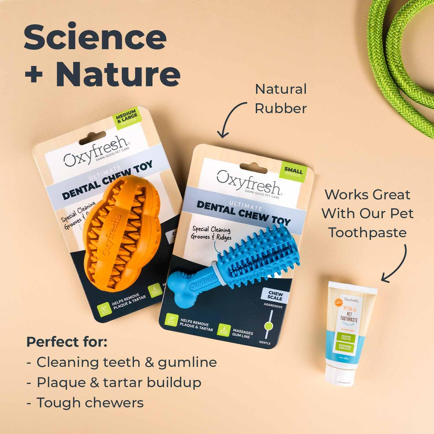 Oxyfresh espacios para pasta dental, uso fácil