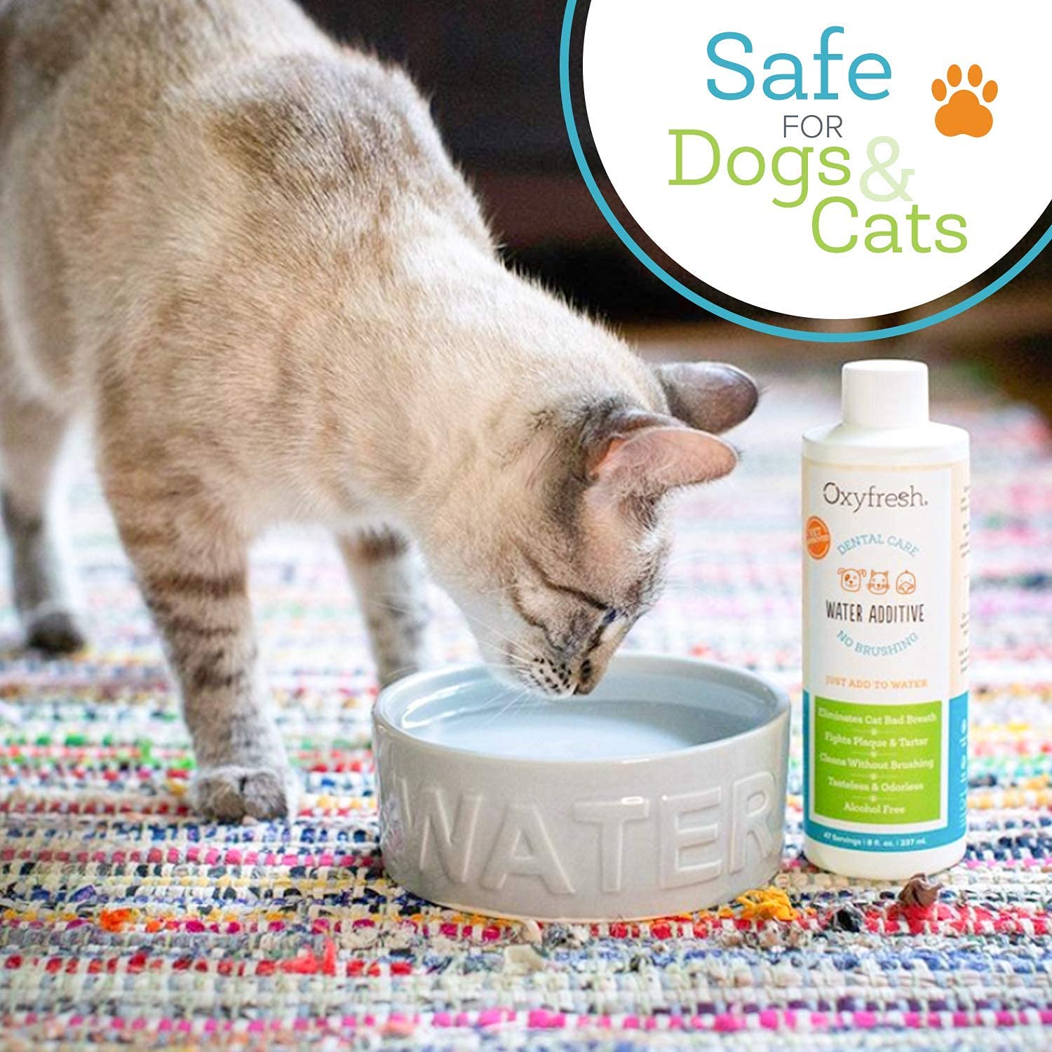 Oxyfresh sin sabor ni olor: uso diario fácil para mascotas.