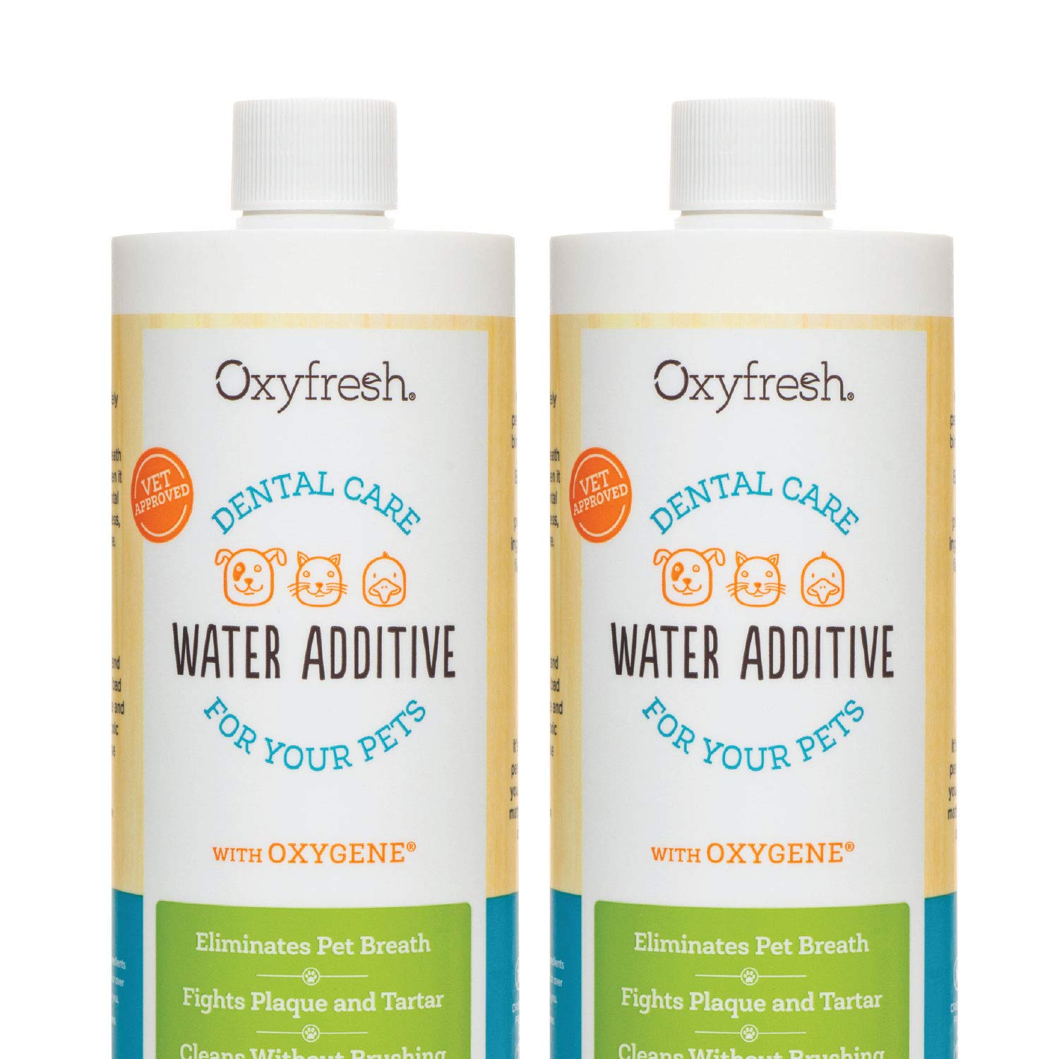Oxyfresh Solución dental para mascotas, añadida al agua, aliento más fresco.