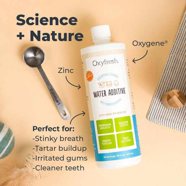 Tapita diaria al agua para cuidado dental con Oxyfresh.