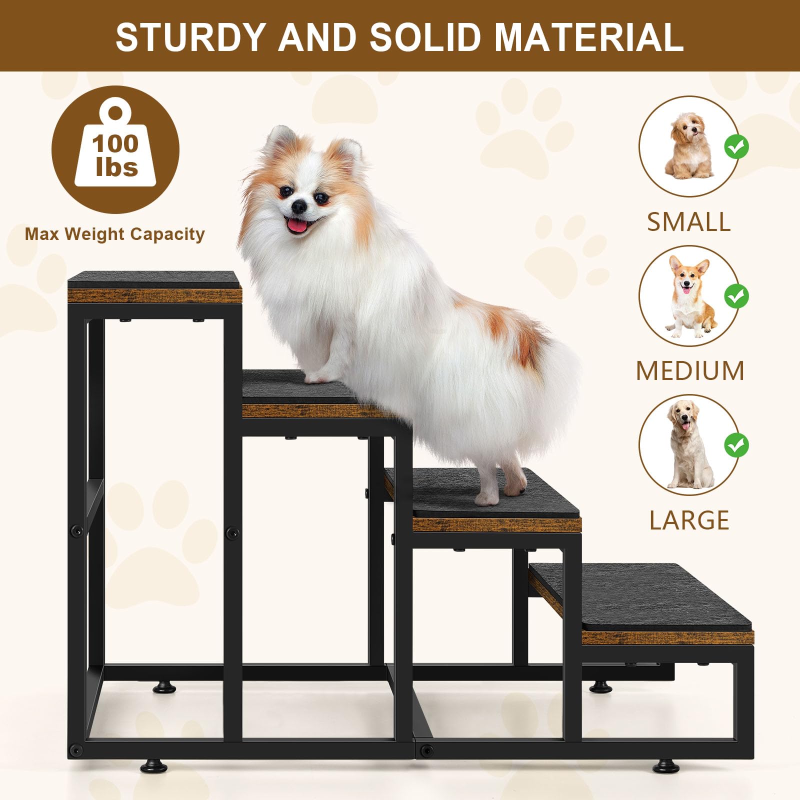 OYEAL estructura triangular estable para mascotas grandes