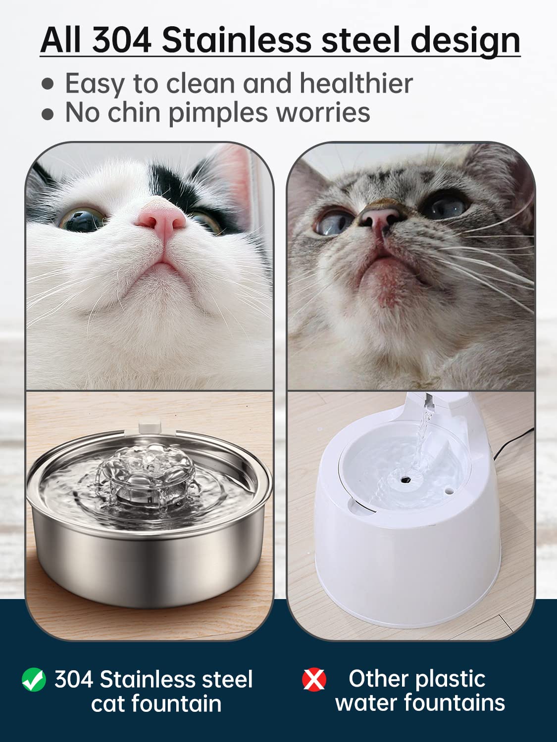 Fuente OYES-capacidad-2l-fontana-gatos-y-perritos, ideal para beber desde distintos lados.