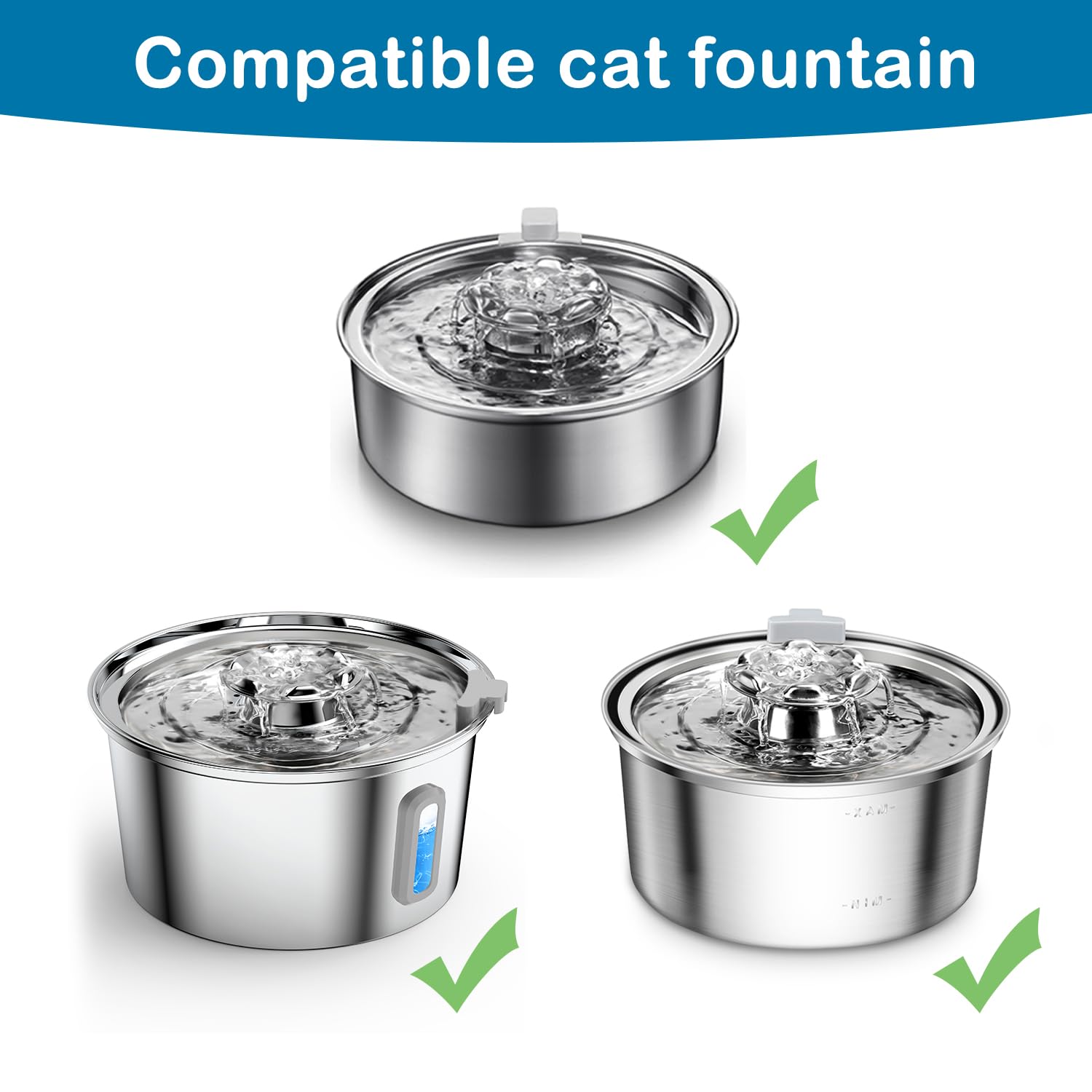Filtro OYES de carbón activado para fuente de gatos, reduce olores y purifica el agua.