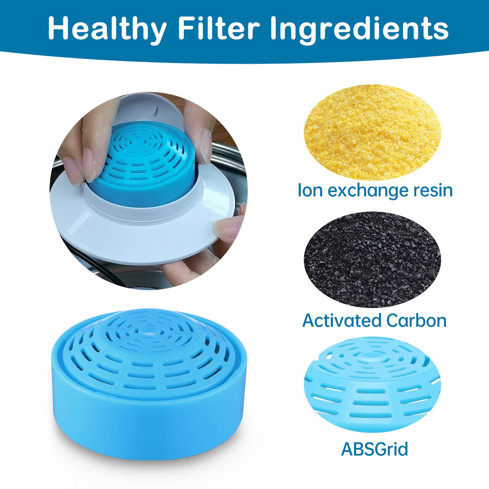 Filtro OYES con resina de intercambio iónico para fuente de gatos, suaviza el agua.