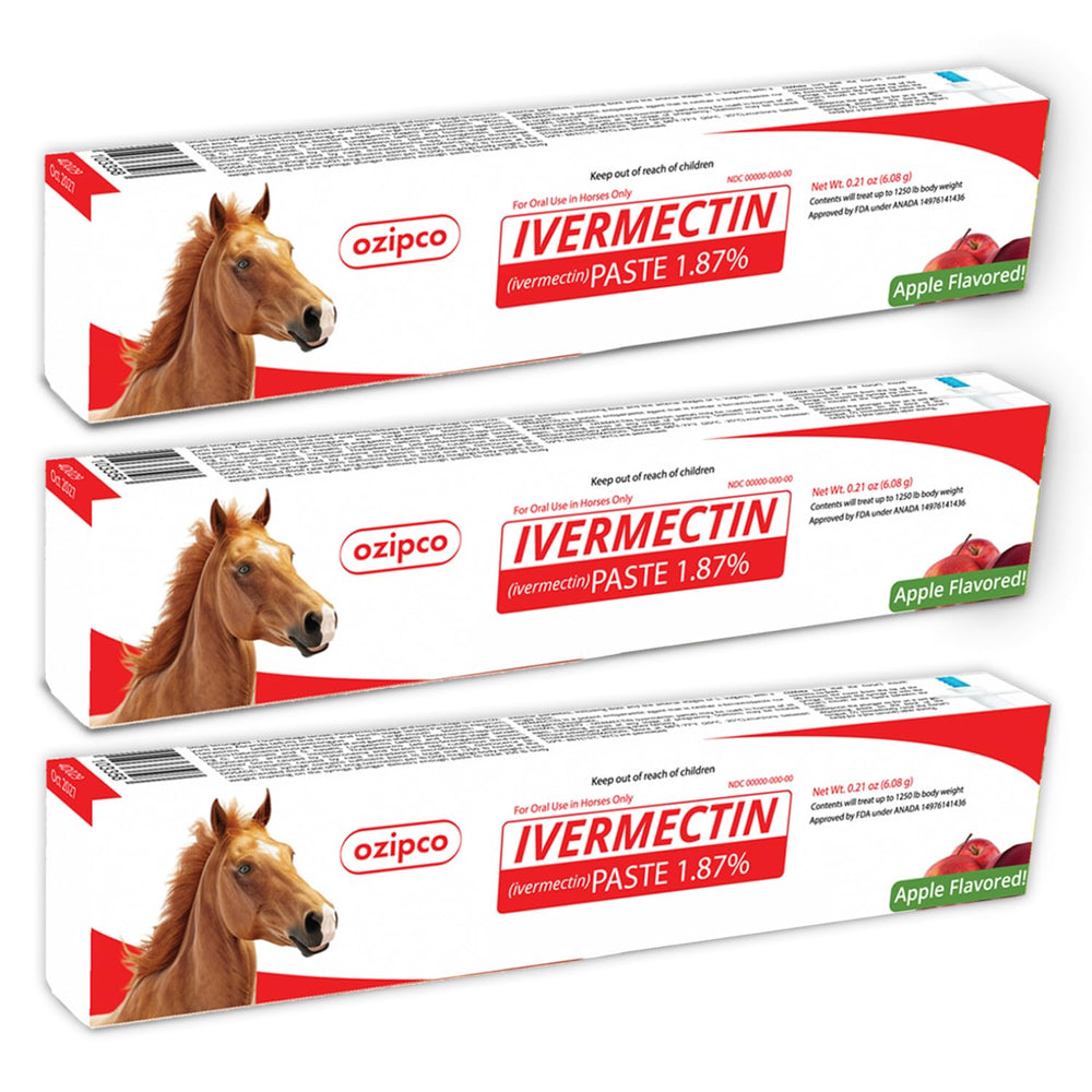 OZIPCO ivermectina para caballos: pasta sabor manzana facilita la dosificación