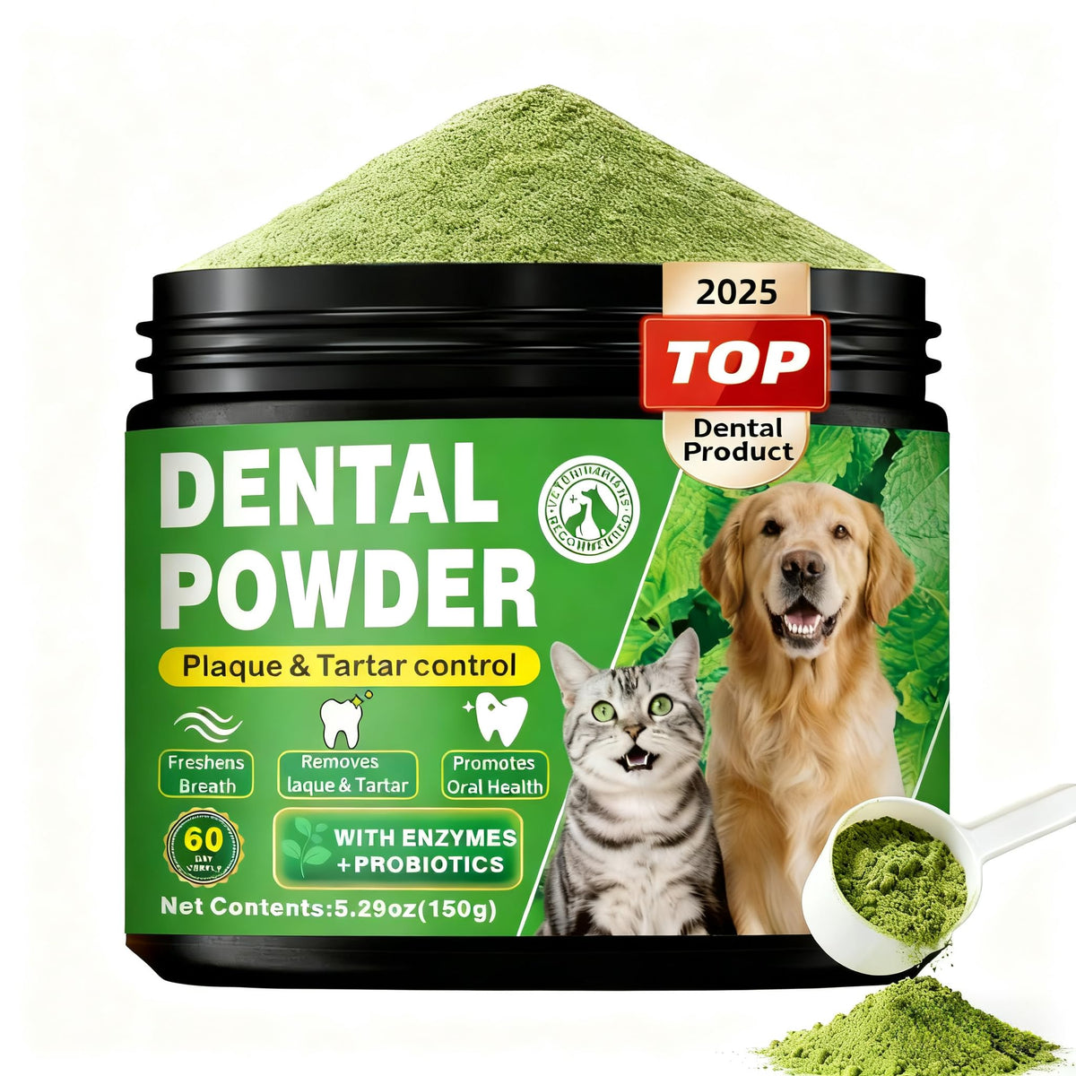 OZOXOO envase dental para perros, 60 días de suministro para uso diario.