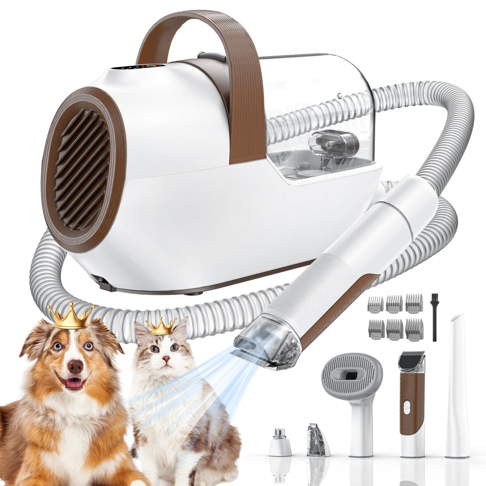 Ozumek aspiradora de grooming para perros captura pelo durante el cepillado
