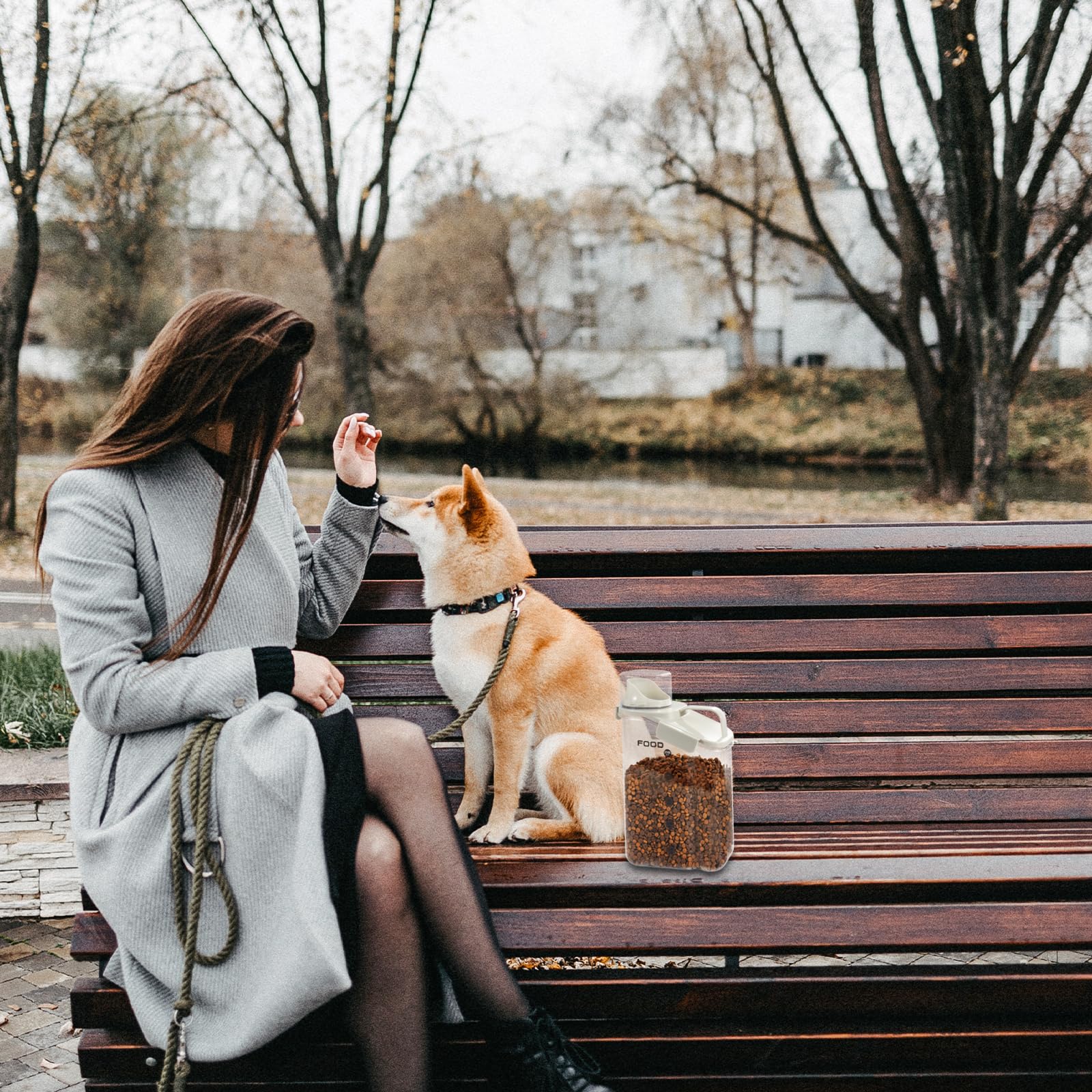 P-ZOONPE cuerpo transparente para ver la comida de tu mascota.