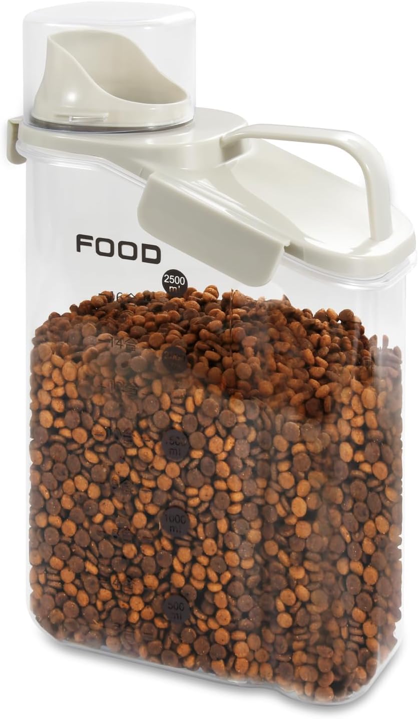 P-ZOONPE contenedor de alimento para perros con tapa de aire para conservar la frescura.