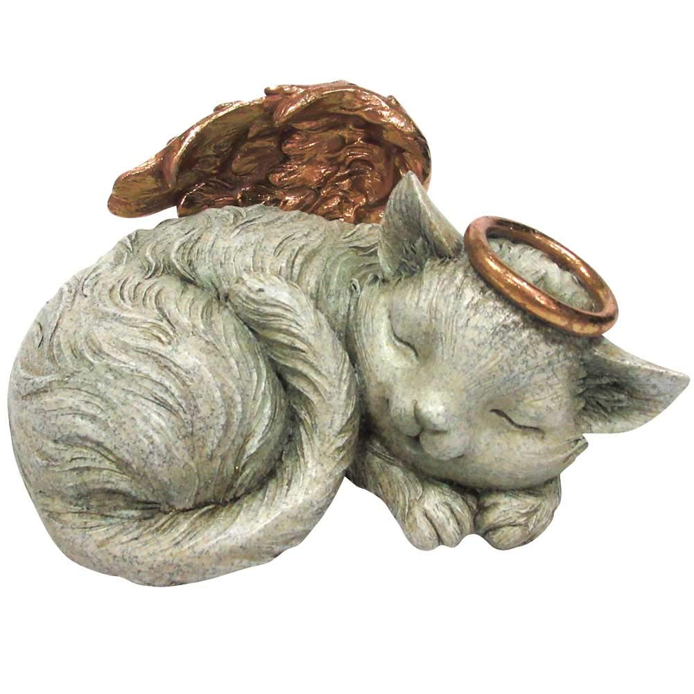 Pacific Giftware: ángel-gato-dormido-urna, memorial para jardín, apta para interiores o exteriores.