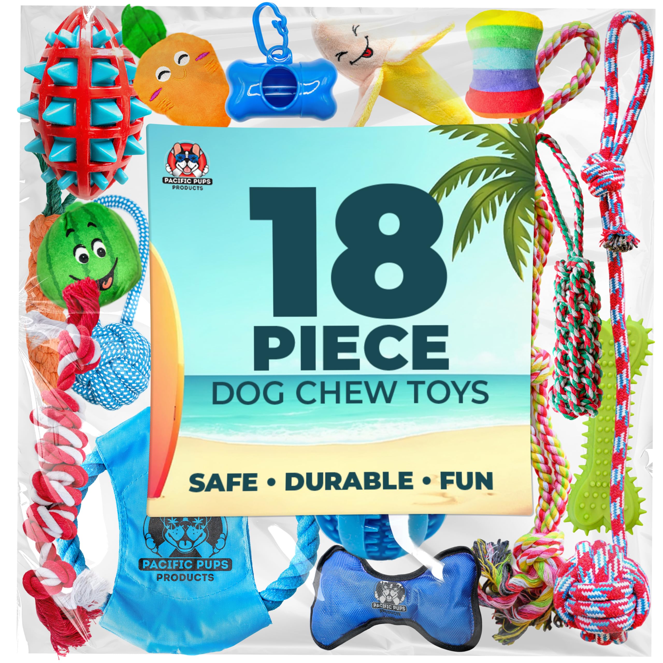 Pacific Pups Bolsa para desechos y soporte, útil en paseos diarios.