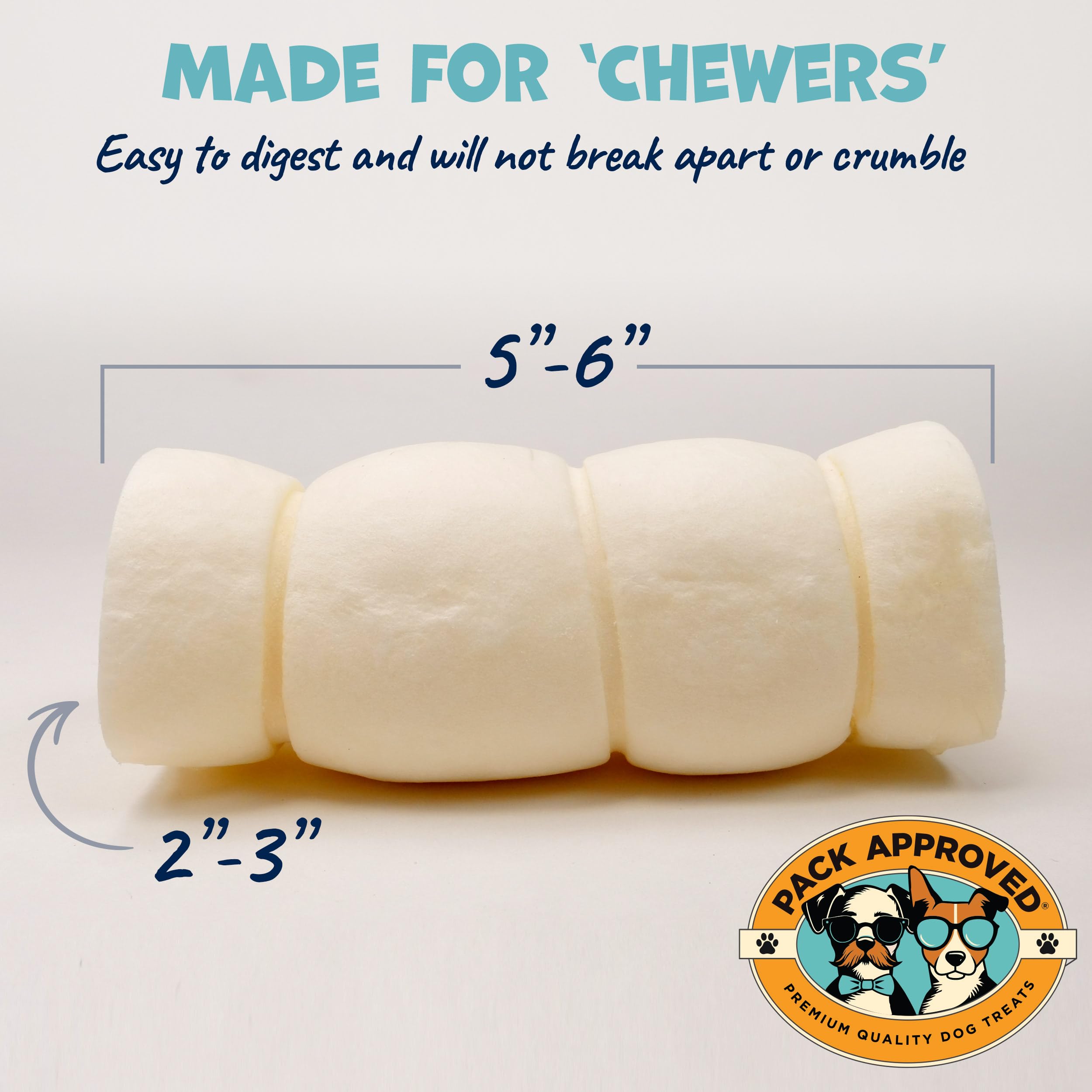 Pack Approved rollos cachete res premium para perros medianos