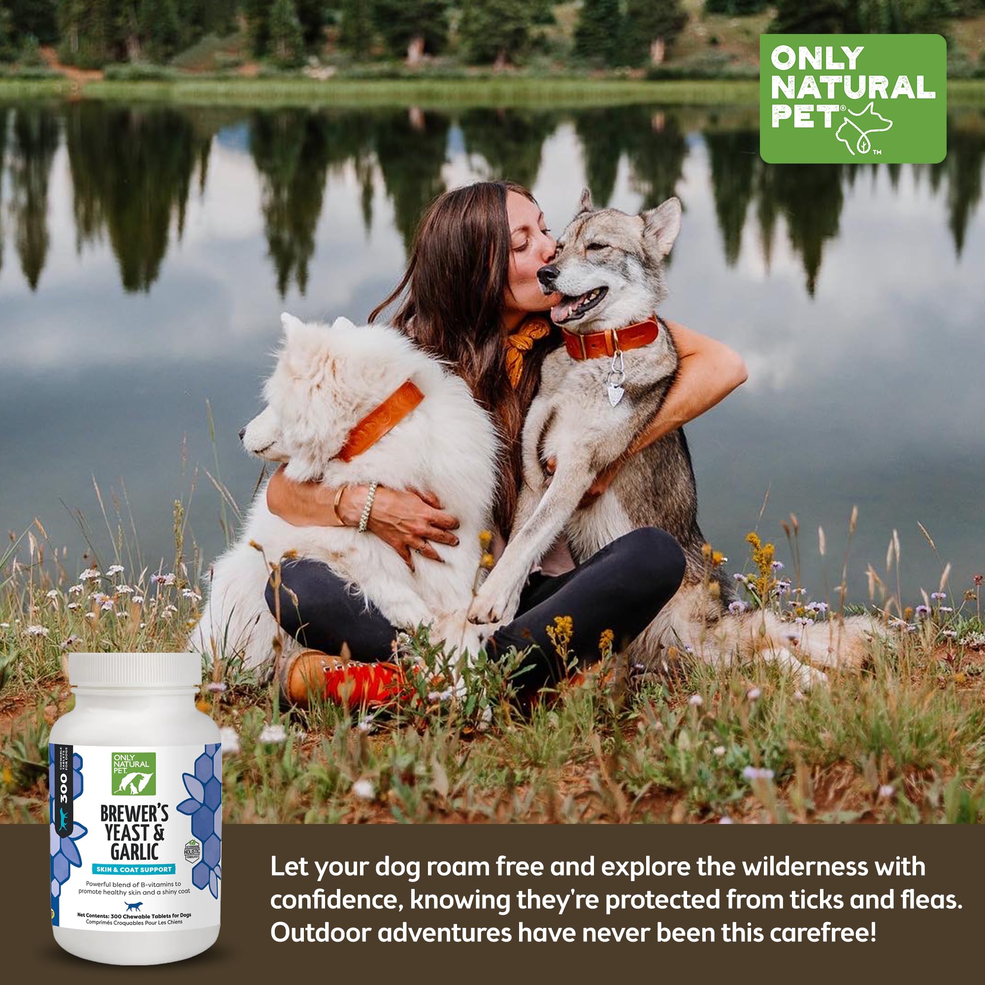 Pack de 3 tabletas Only Natural Pet, práctico para uso diario.