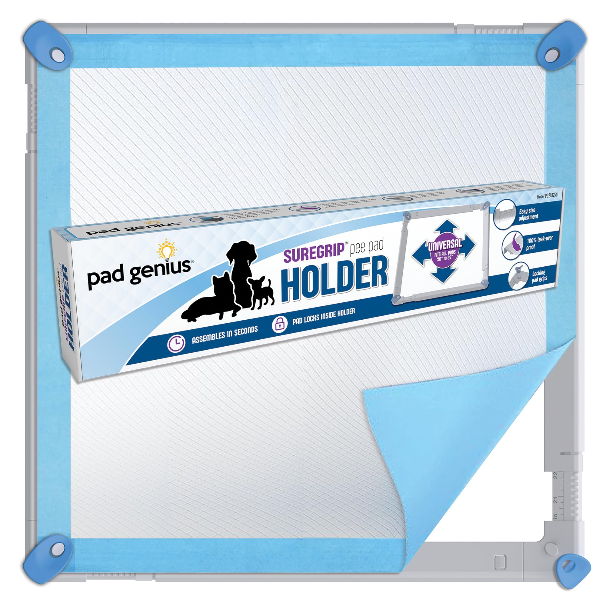 Pad Genius SureGrip cambio rápido de almohadilla sin desorden.