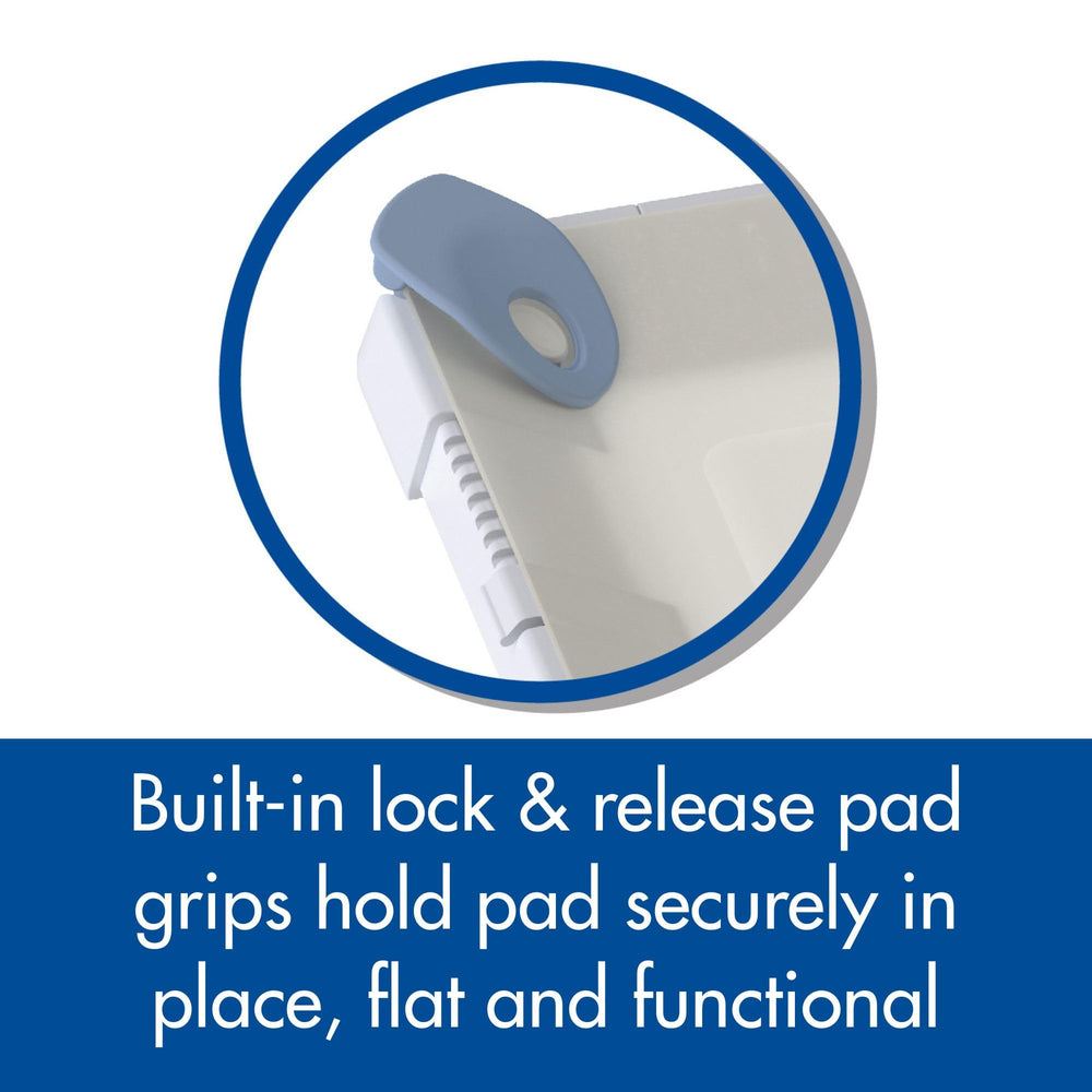 Diseño de contención de Pad Genius SureGrip evita desbordes y mantiene la almohadilla.