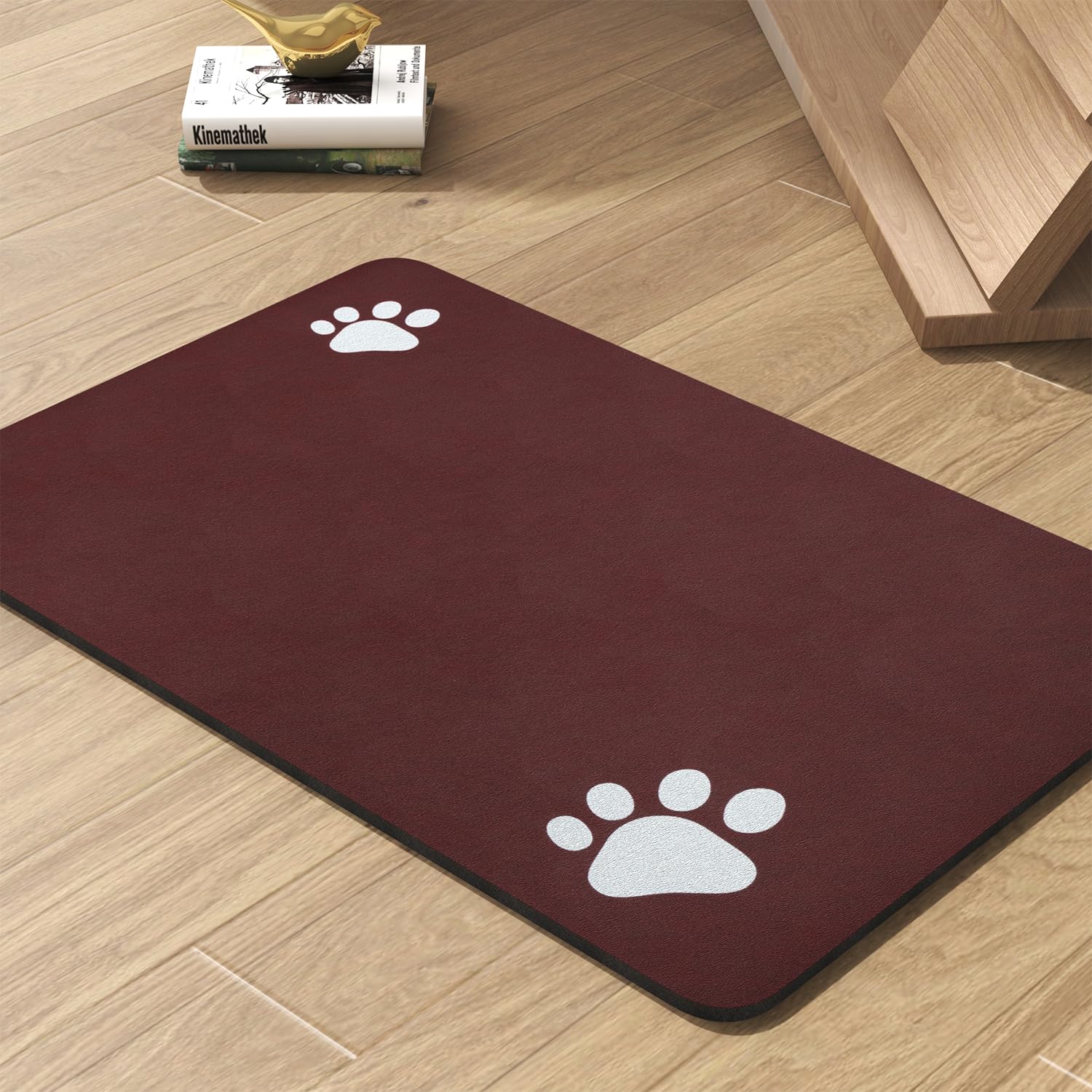 PADOOR Alfombrilla absorbente para comida de perro mantiene el área limpia.
