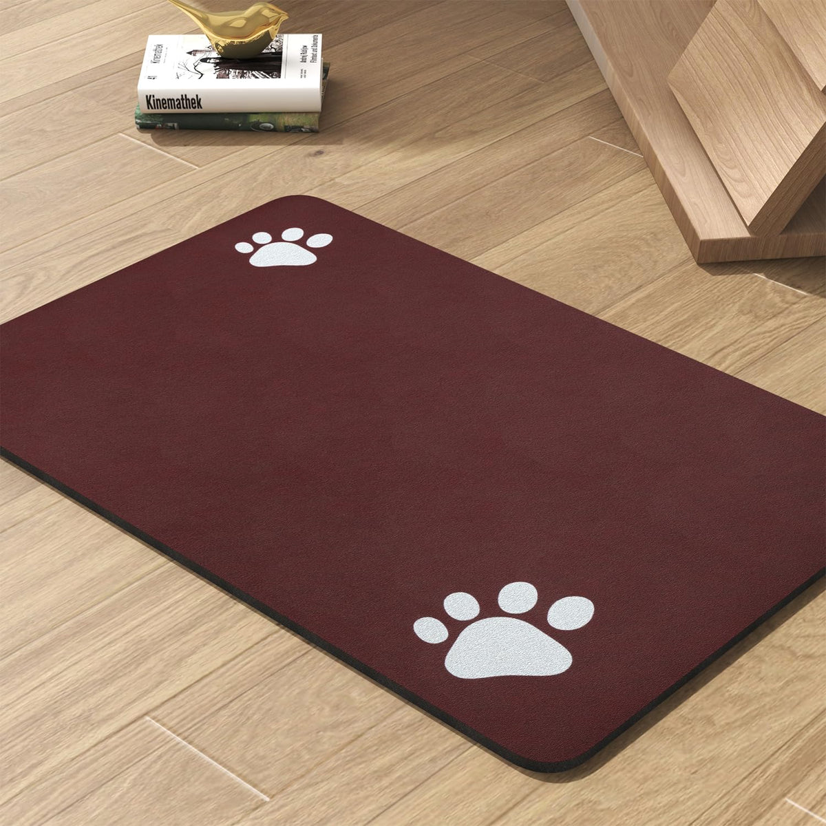 PADOOR Alfombrilla absorbente para comida de perro mantiene el área limpia.
