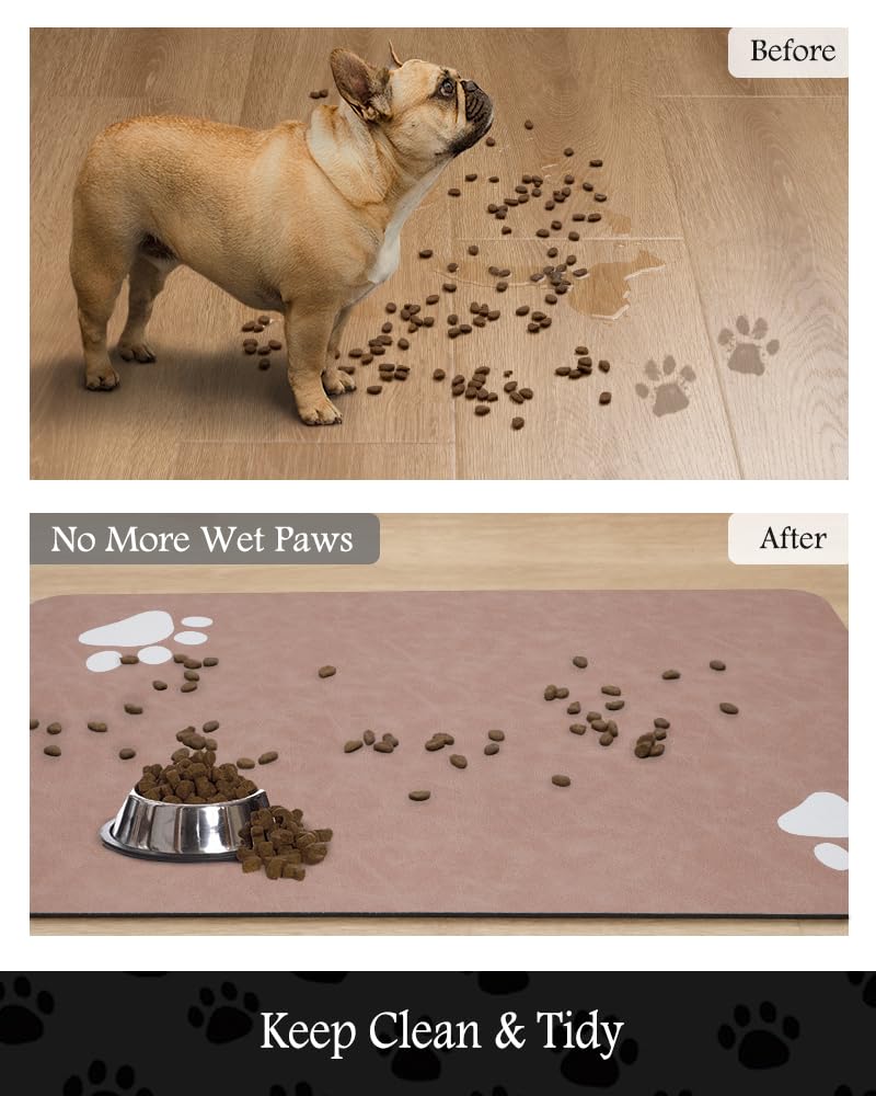 PADOOR alfombrilla de secado rápido para cuencos y comida de mascotas