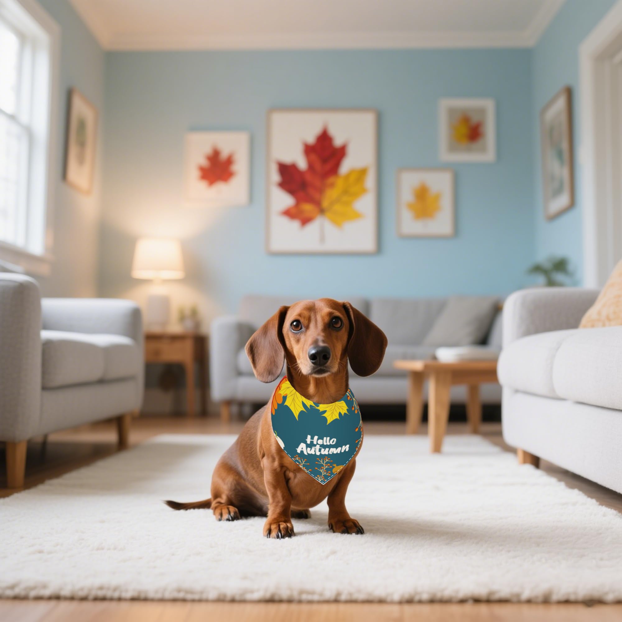 Bandana Pai Sence para perro, diseños otoñales variados para paseos y fotos