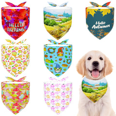 Bandana Pai Sence para perro con hojas de otoño, ideal para paseos otoñales