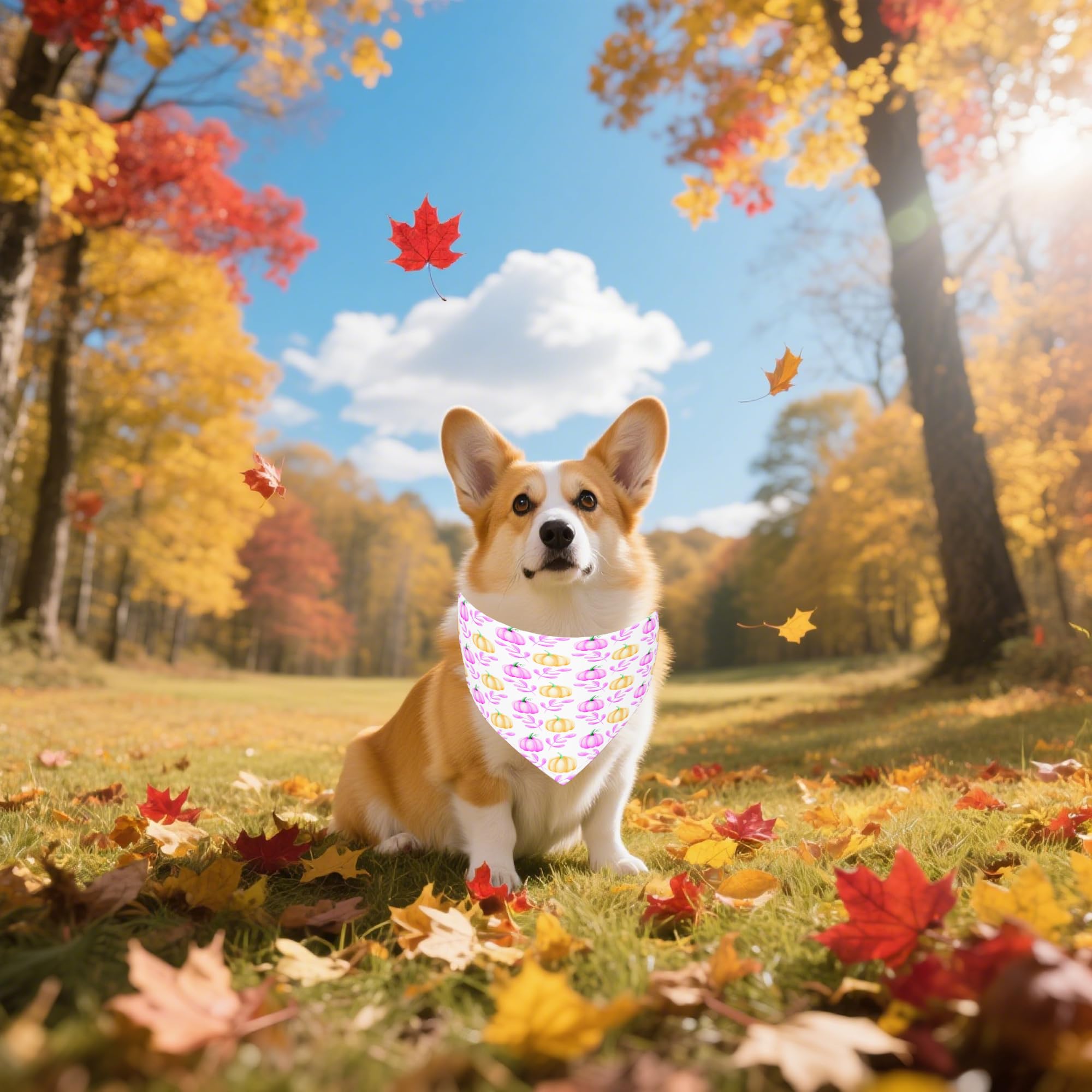 Bandana Pai Sence para perro con trigo, estilo rústico y suave