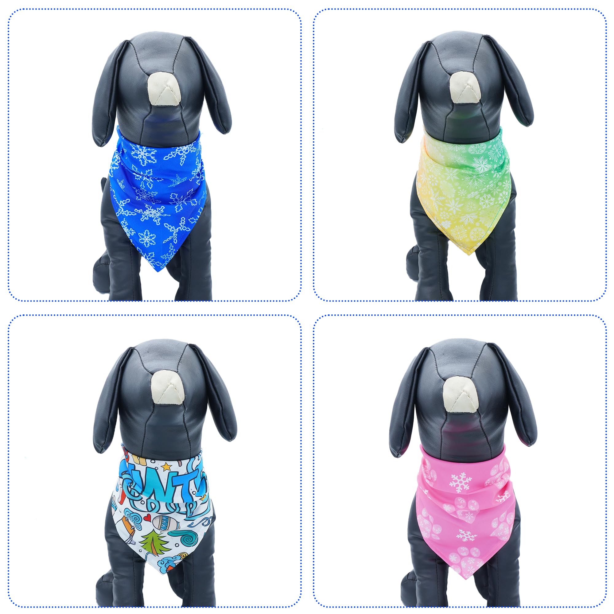 Pai Sence bandanas con árboles invernales para perro mediano, look cálido