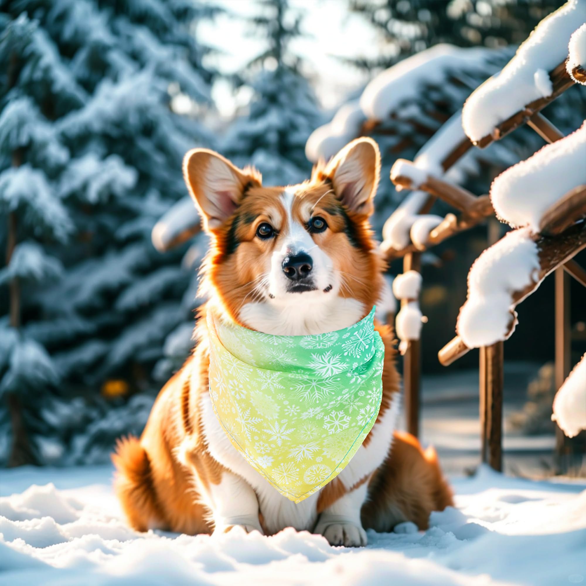 Pai Sence bandanas con muñecos de nieve para perro mediano, perfecto para juegos
