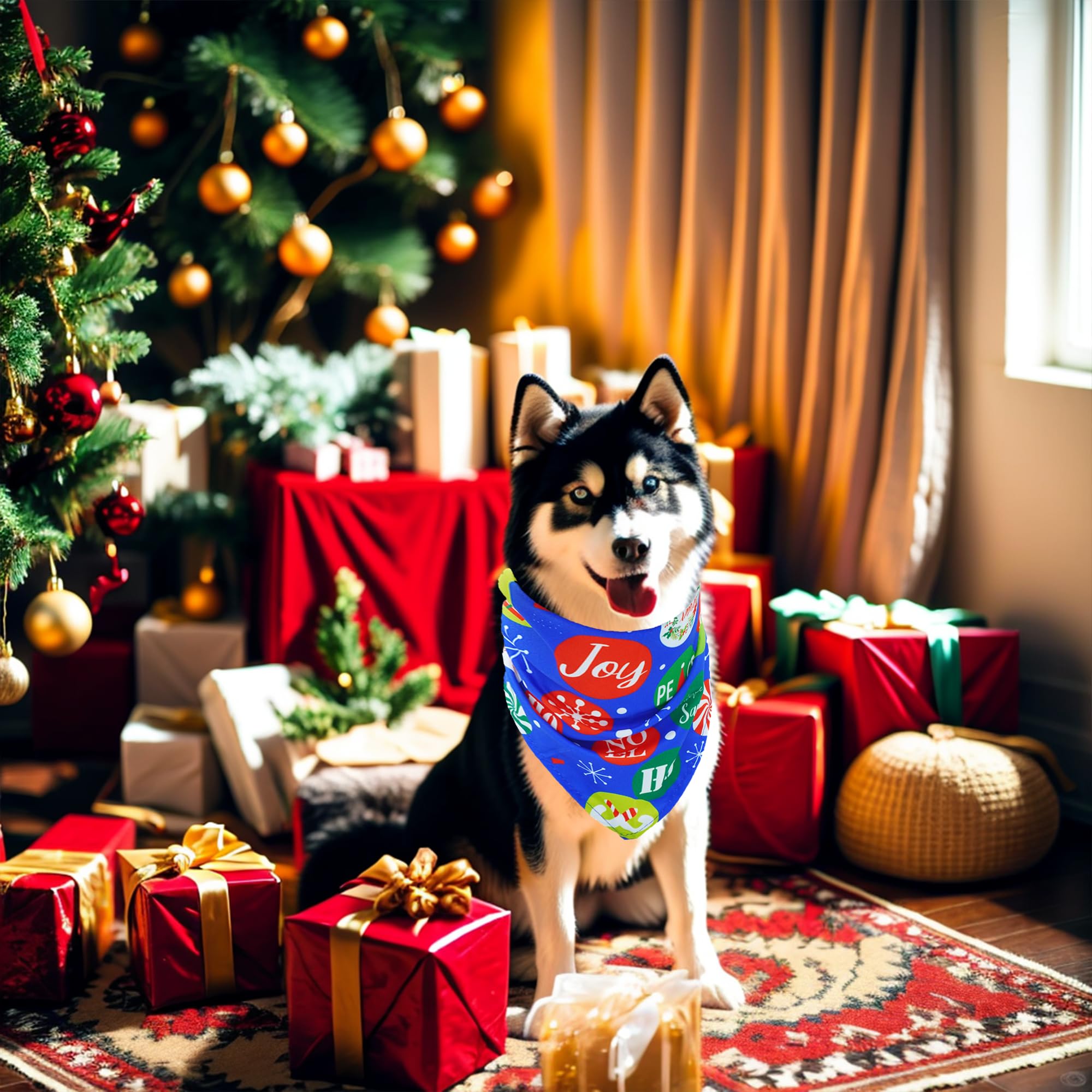 Bandana Pai Sence con árbol navideño, accesorio decorativo para fiestas