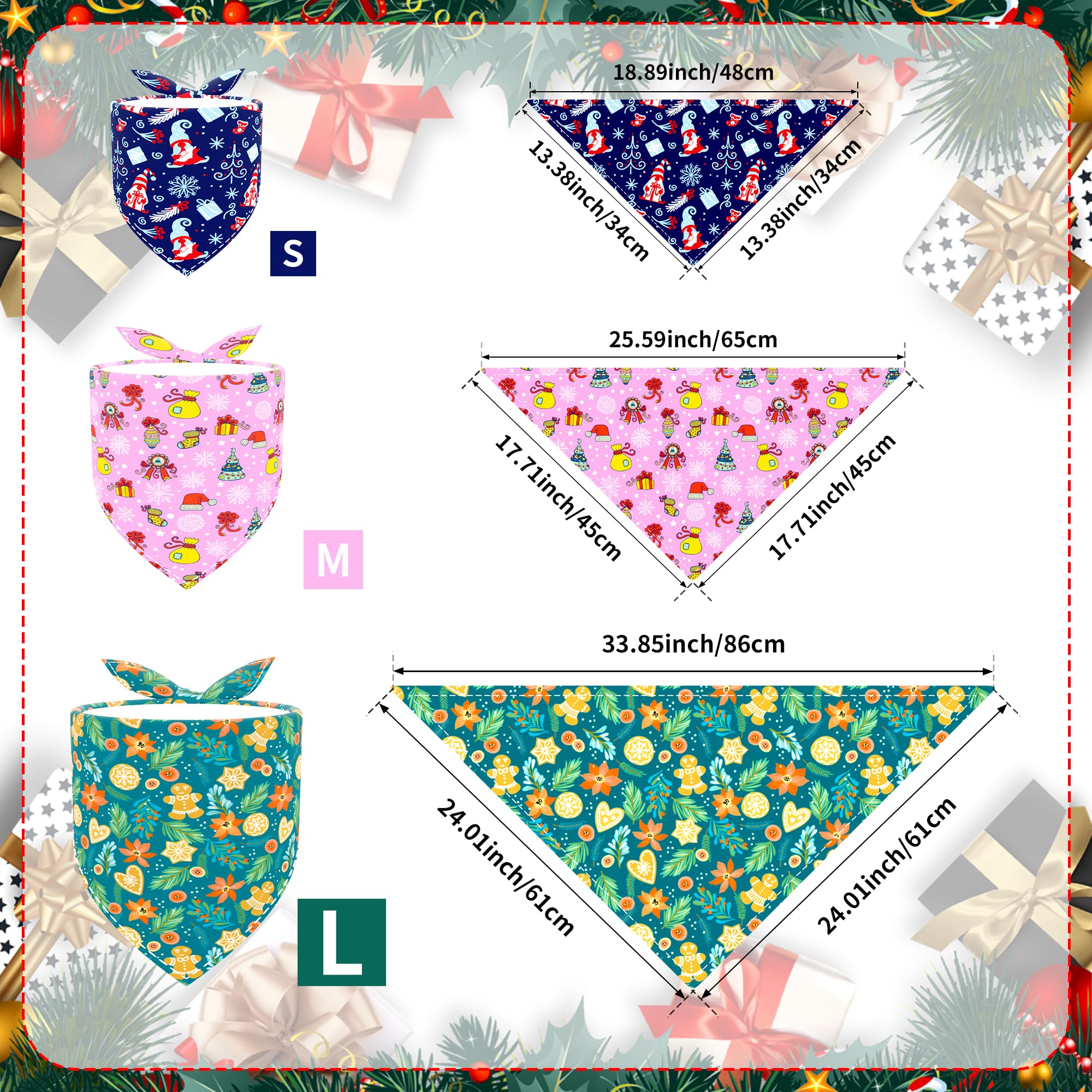 Bandana Pai Sence con Santa Claus, diseño festivo para eventos y paseos