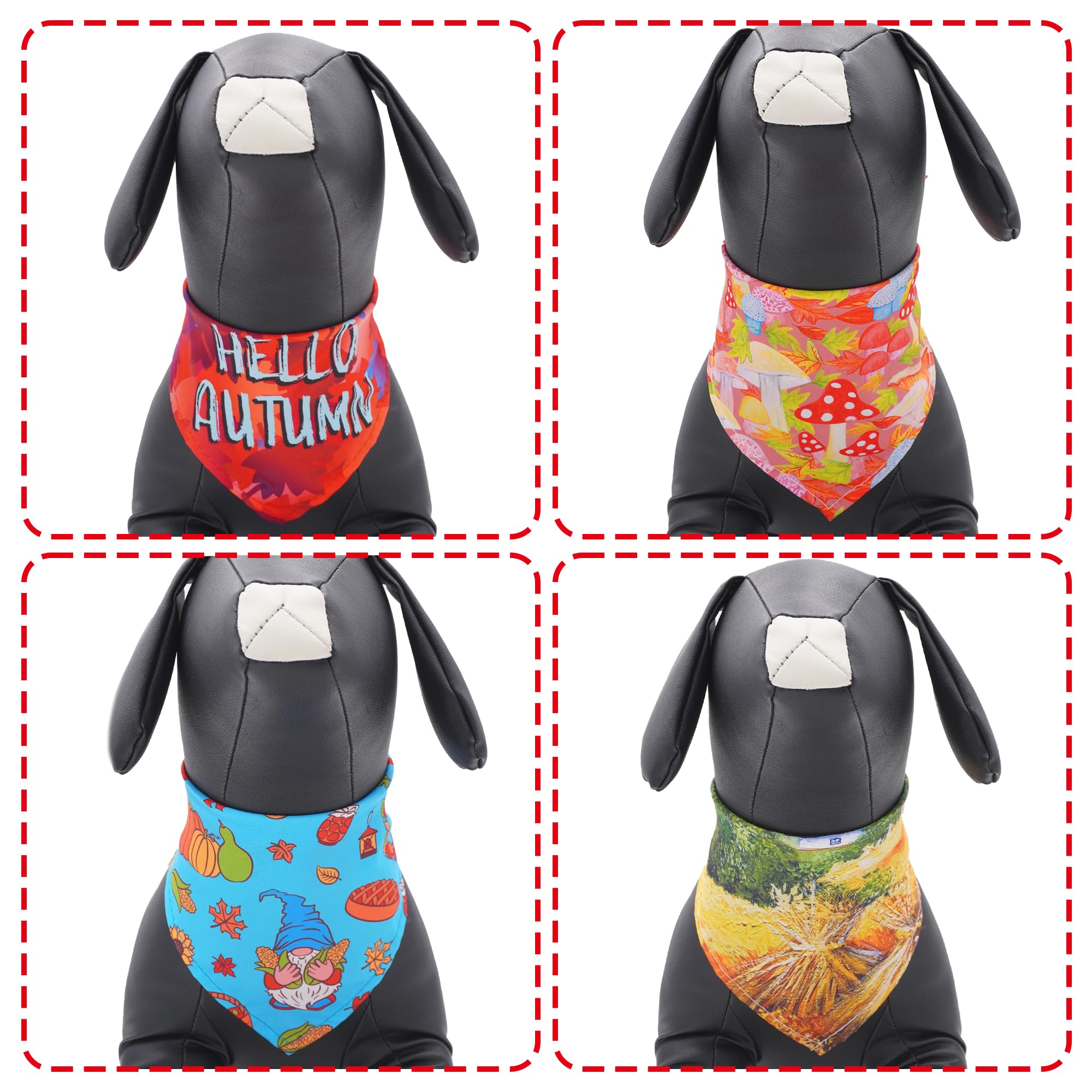 Bandanas Pai Sence de otoño con calabazas, colores vivos para celebraciones