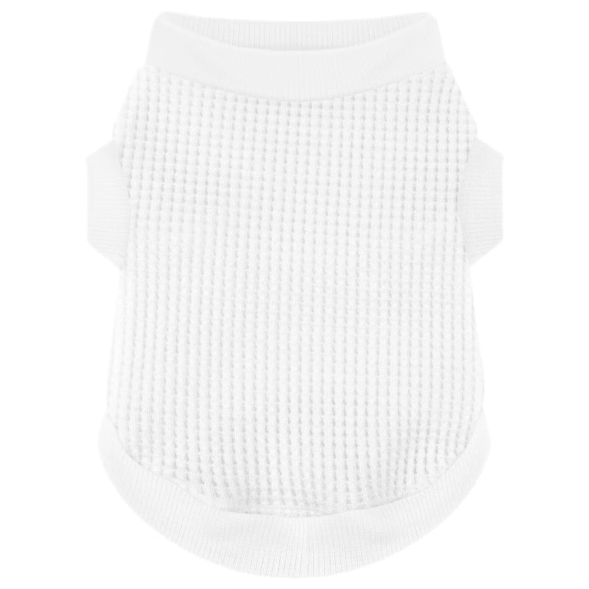 Camiseta blanca Paiaite para perrito, ajuste extensible para razas pequeñas.