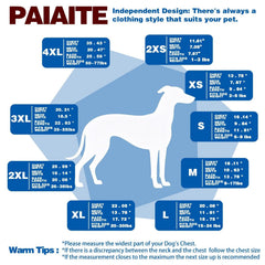 Paiaite ajuste cómodo de camiseta para perro, disponible en tallas pequeñas y medianas.