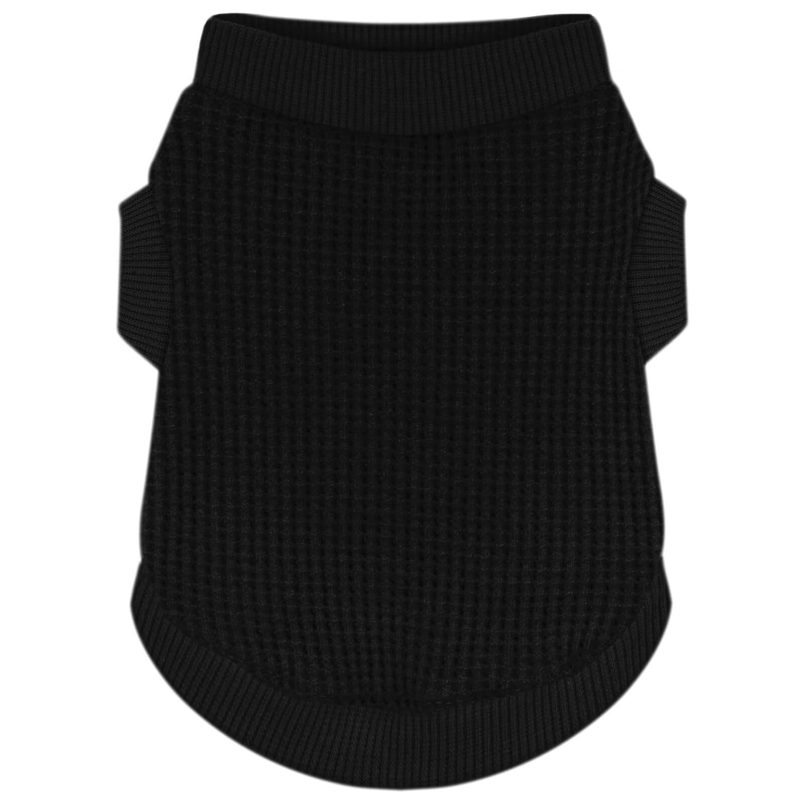 Paiaite camiseta para perro pequeño negro, frente, ajuste cómodo para días fríos