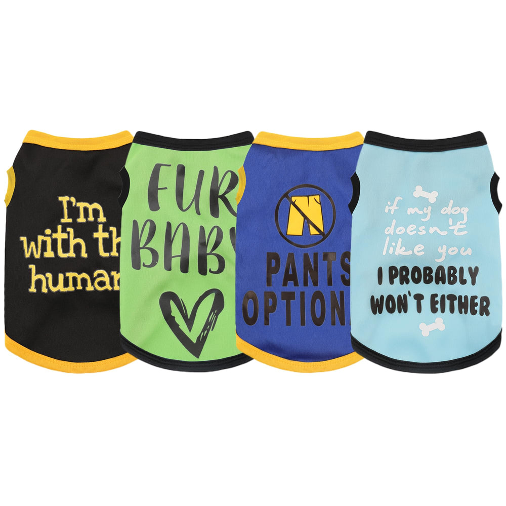 Paiaite: camiseta para perro con patrón divertido veraniego, ideal para paseos frescos