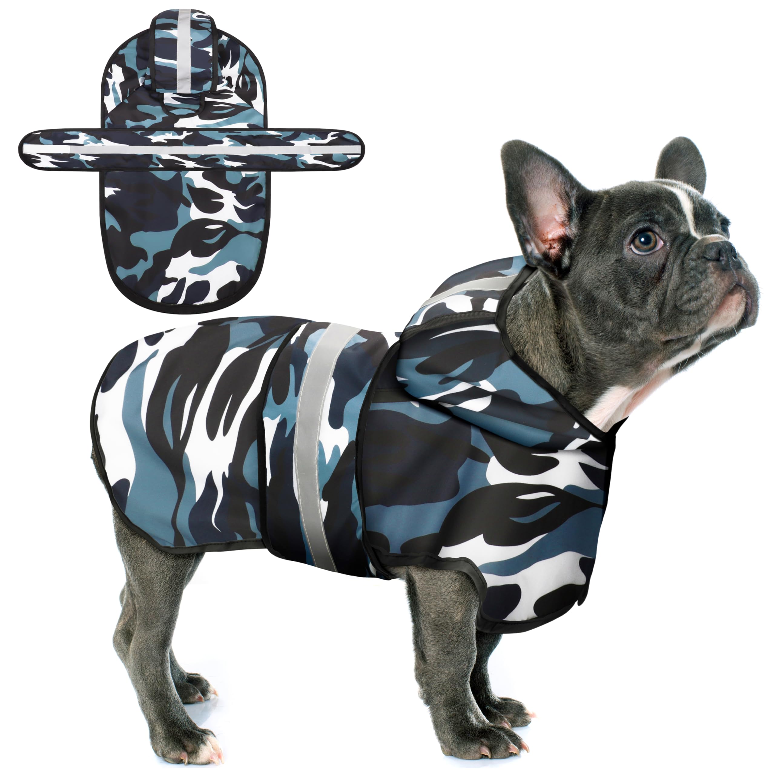 Paiaite capa perro impermeable capucha mantiene seco al perro en lluvia
