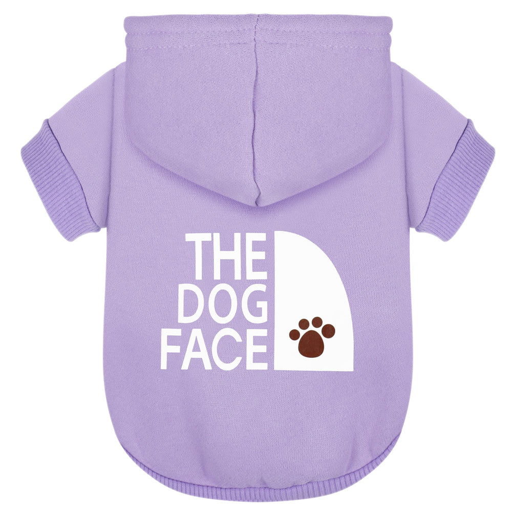 Paiaite suéter con capucha para chihuahua, vista frontal, ideal para paseos cálidos.
