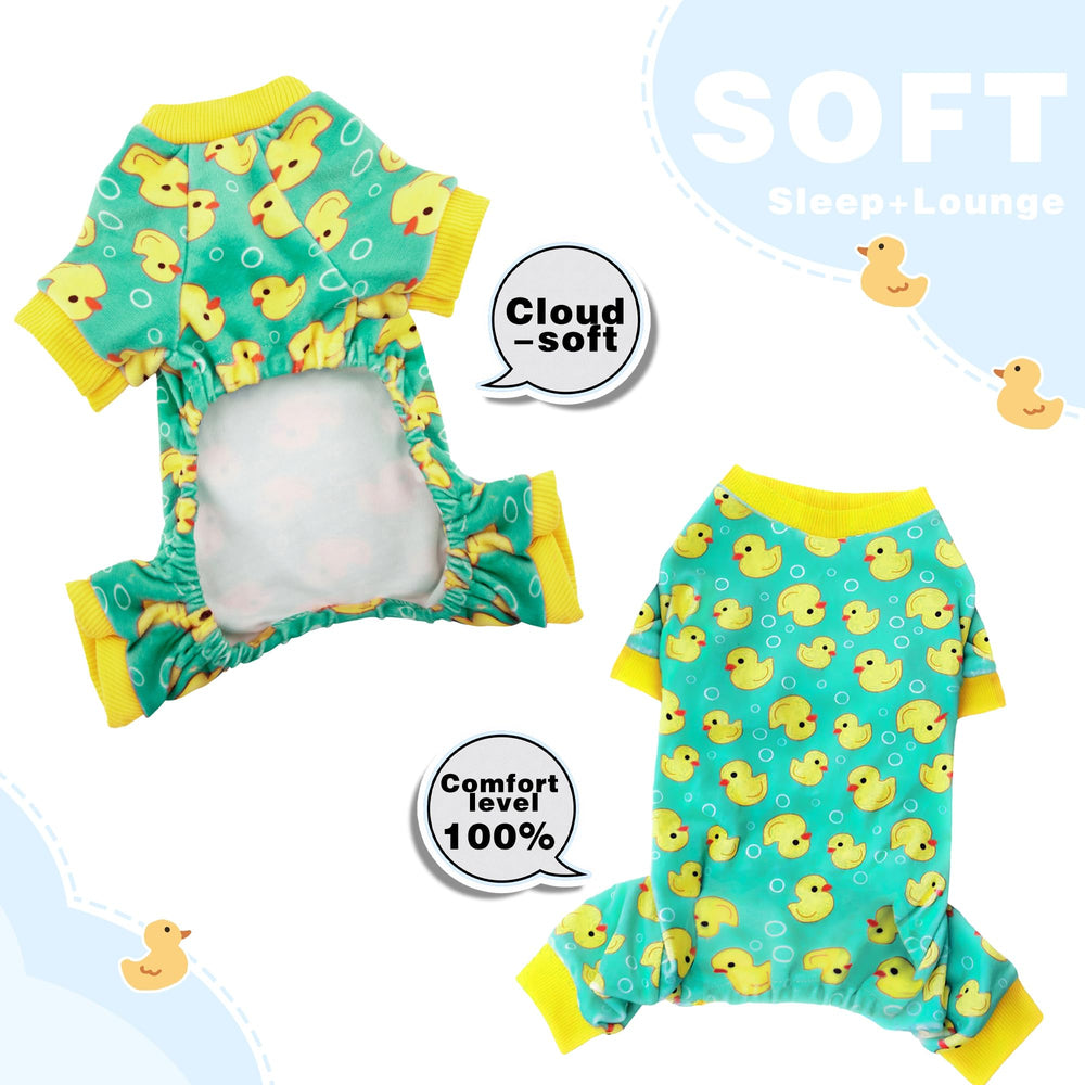 Paiaite pijama para perro tejido elástico para libertad de movimiento