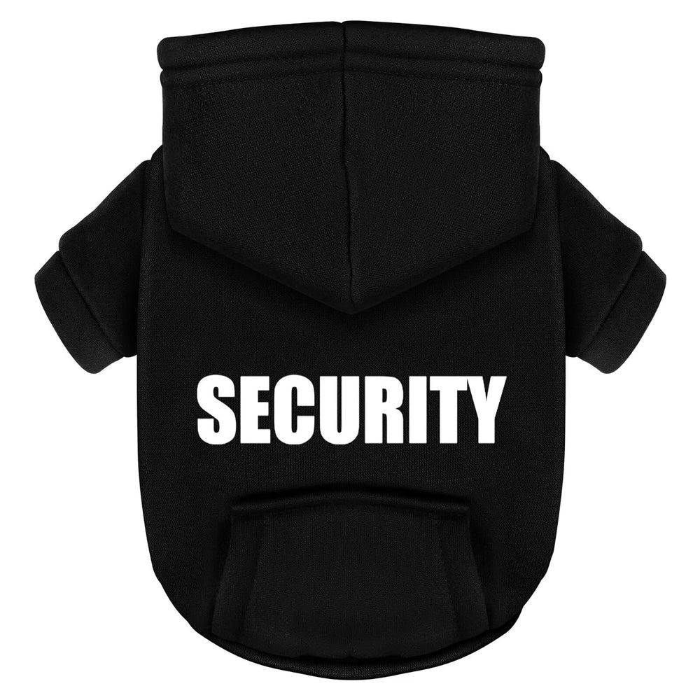 Paiaite sudadera para perro chihuahua negra con diseño de seguridad impreso, cómodo y elegante