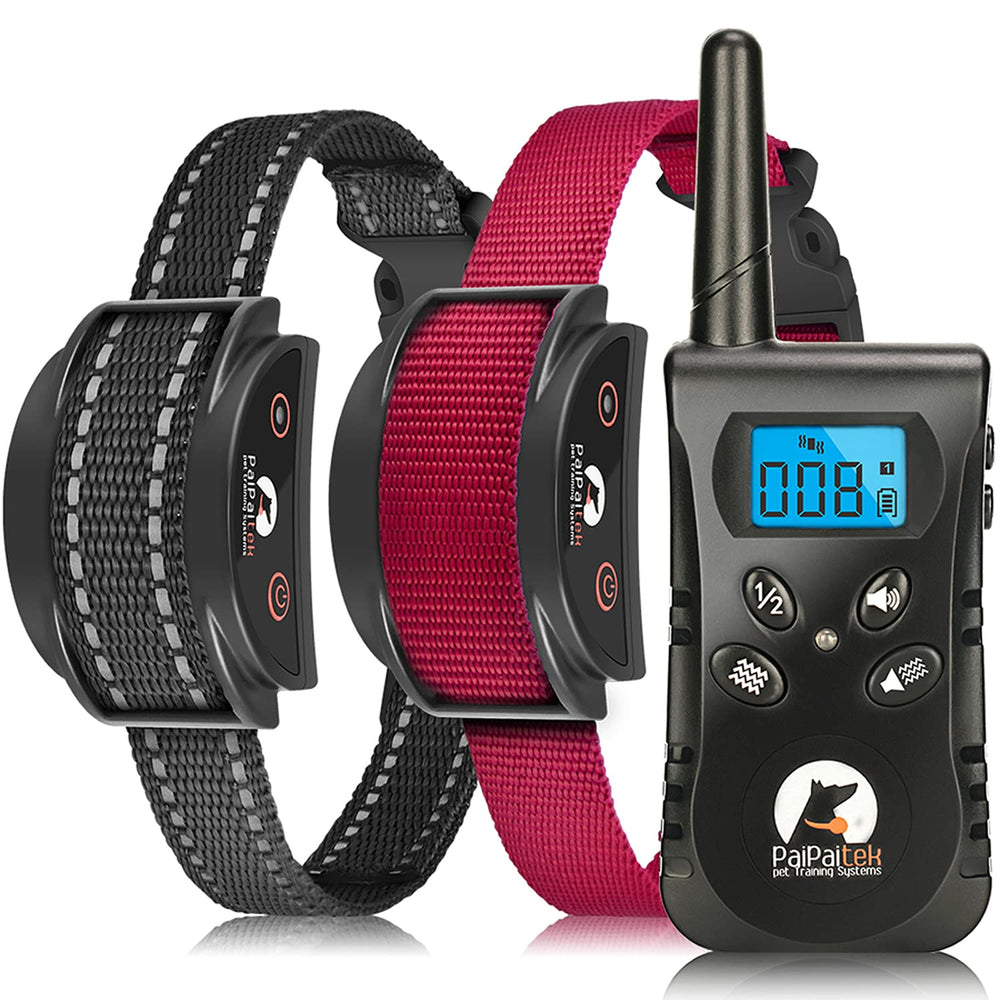 Paipaitek collar vibrante con dos receptores para entrenamiento sin dolor