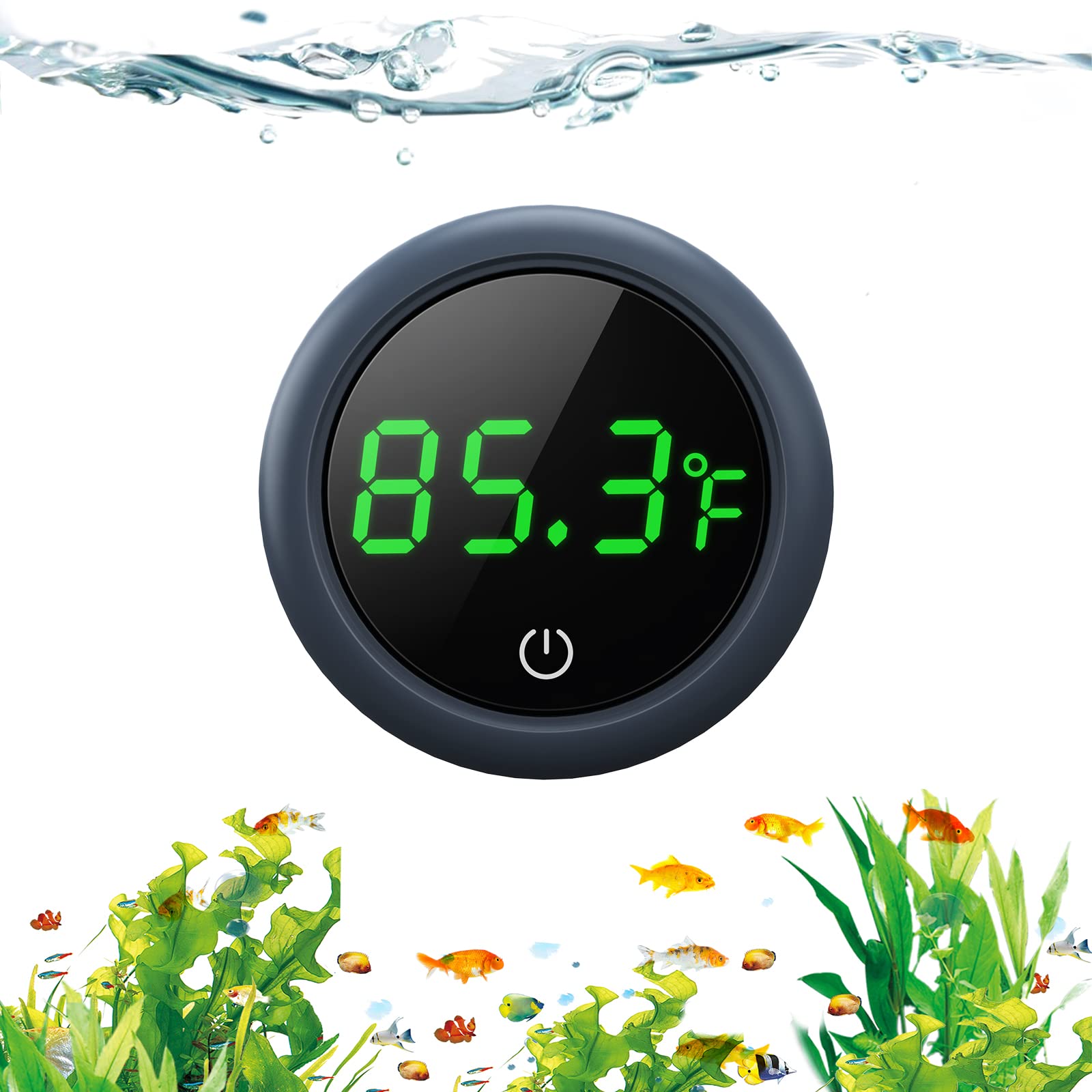PAIZOO termómetro digital para acuario con pantalla LED para lectura rápida.