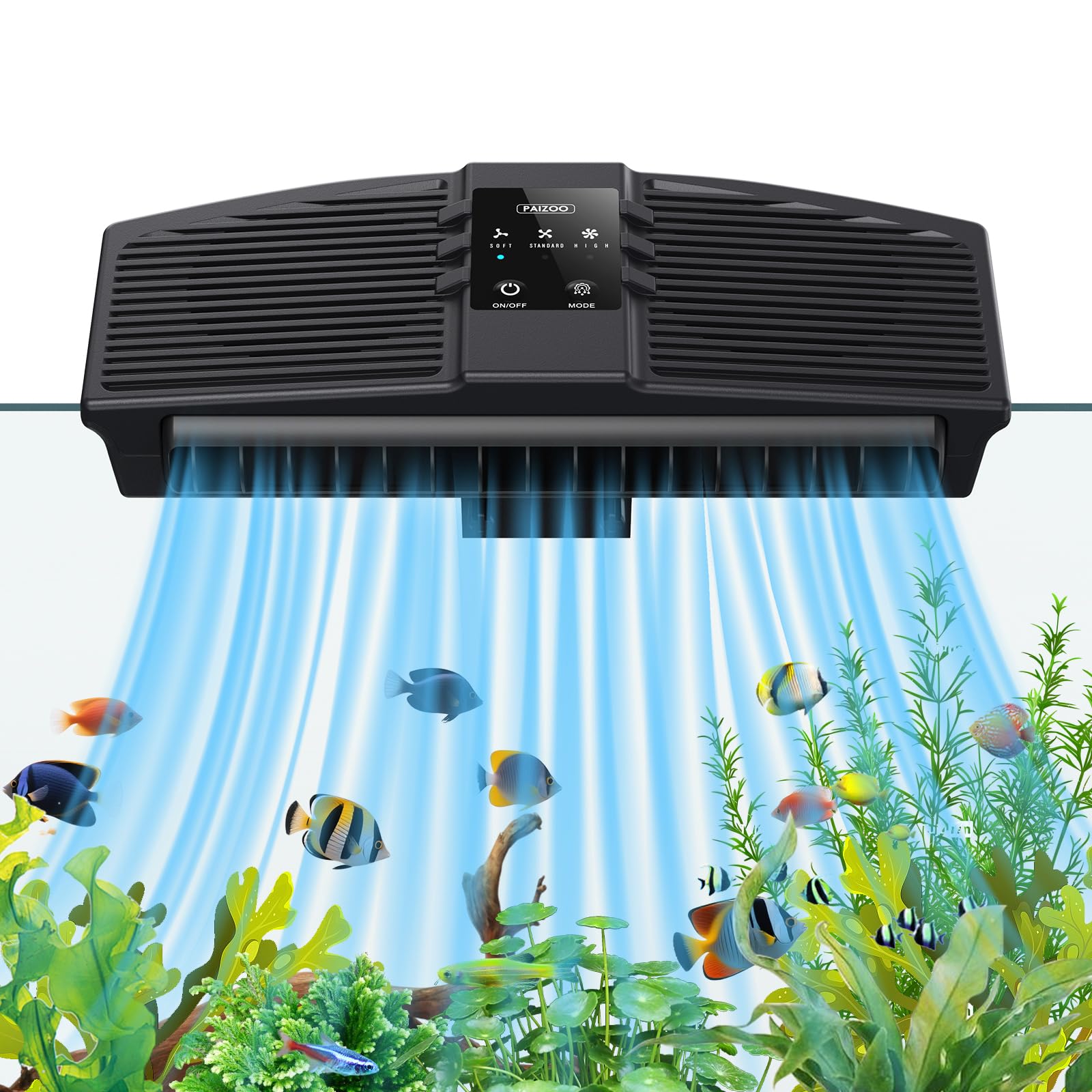 PAIZOO ventilador enfriador para acuario frontal mejora la disipación del calor