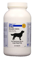 Pala-Tech FA Plus para perros grandes, tableta masticable con sabor carne de res asada e hígado, piel sana
