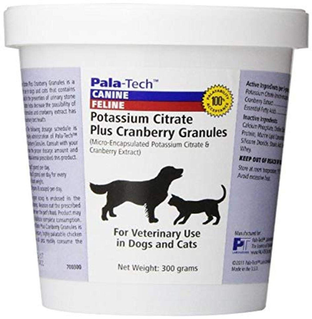 Pala-Tech frasco de granulos citrato de potasio con arándano para salud urinaria