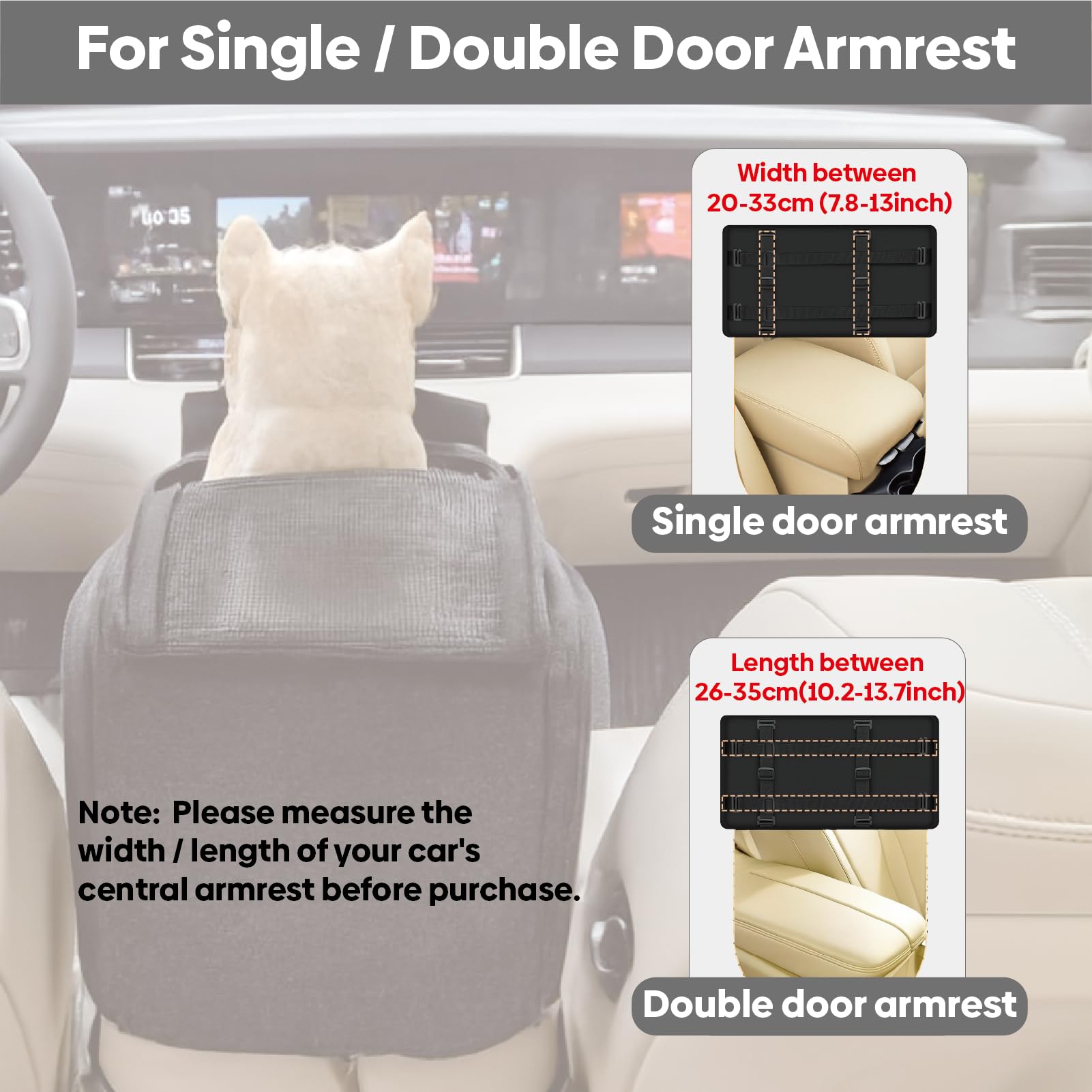 Palsway cama para mascotas pequeñas en coche, confort en viaje