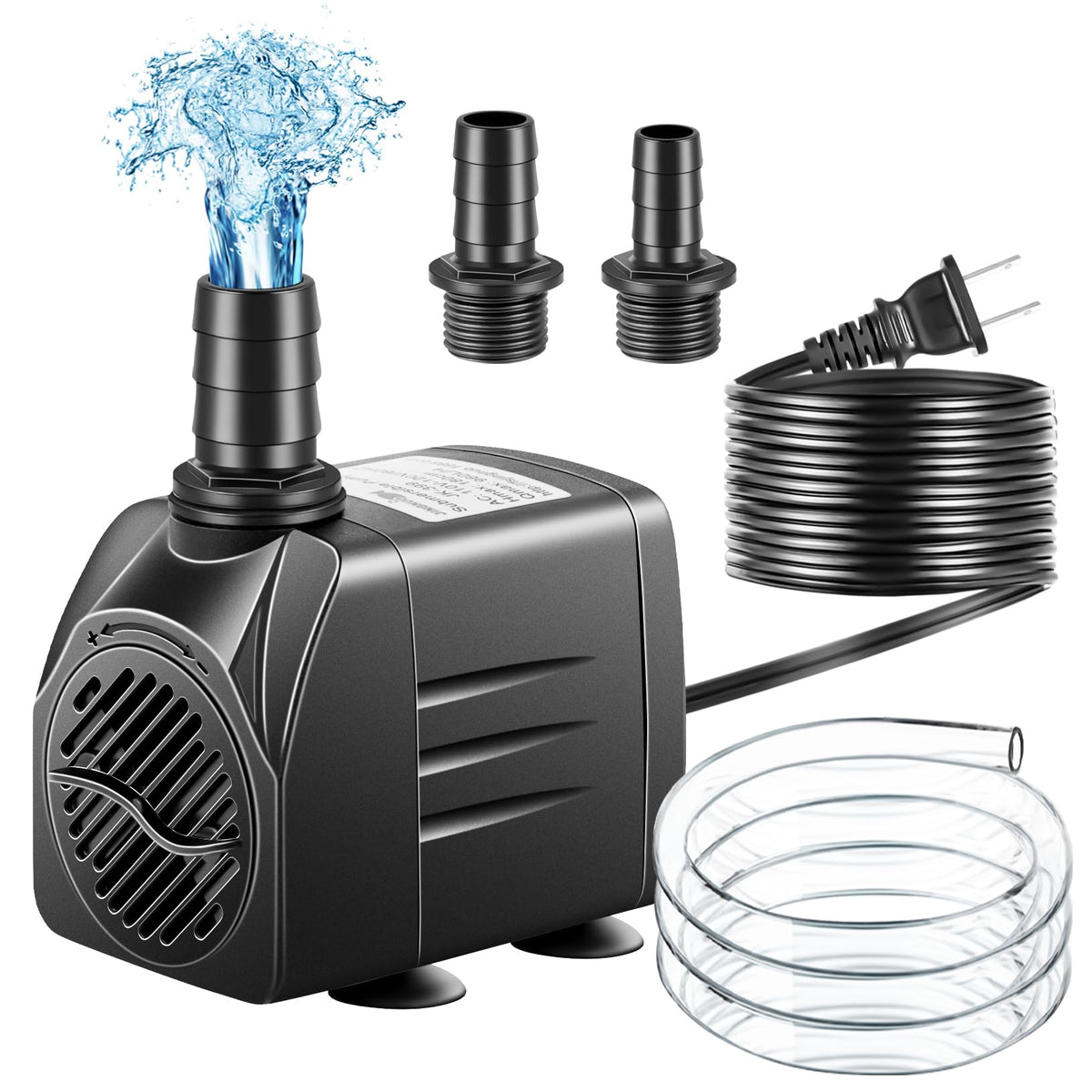 Bomba submersible Pamaner de 25W con flujo ajustable para acuario.