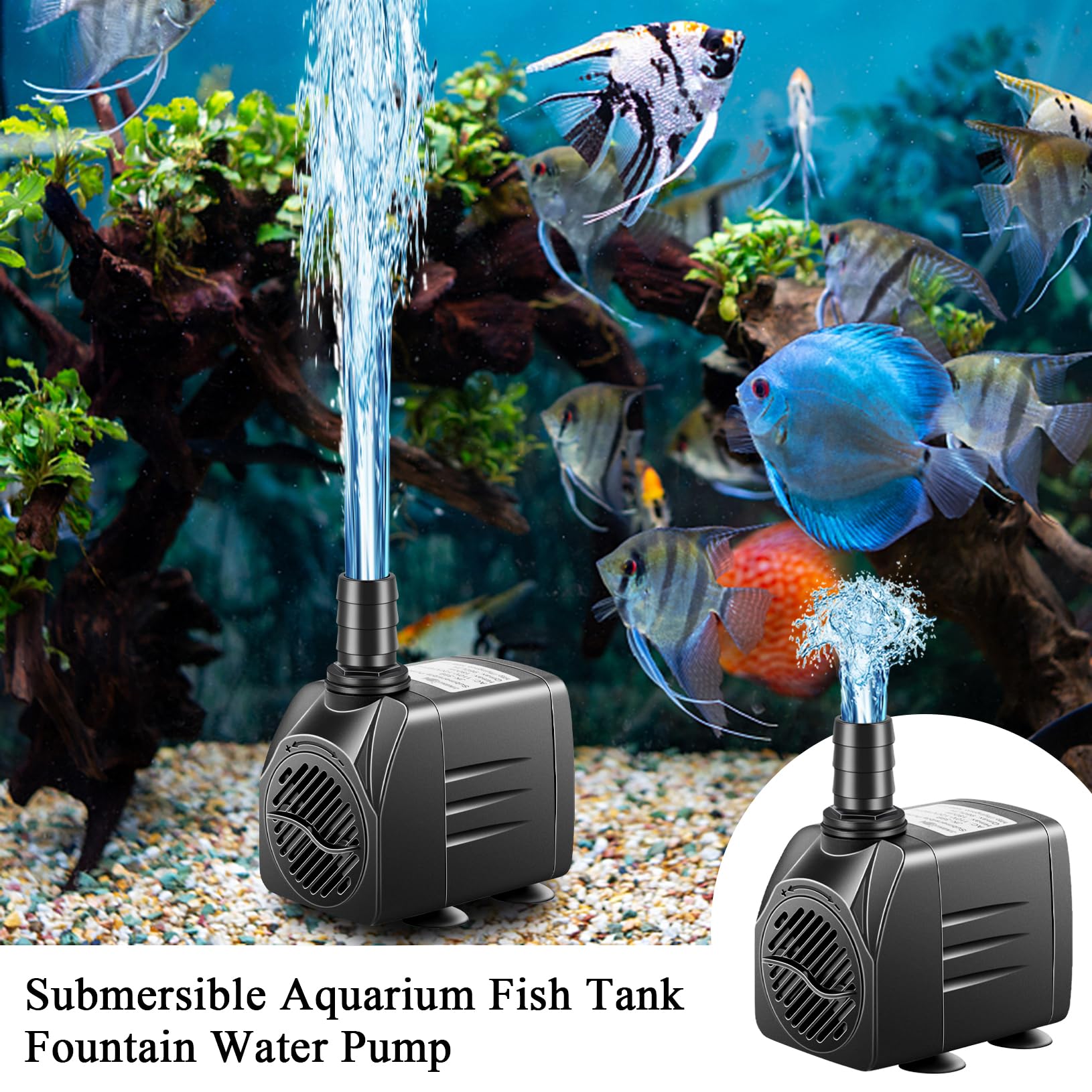 Diseño compacto de bomba submersible Pamaner para ocultar fácilmente.