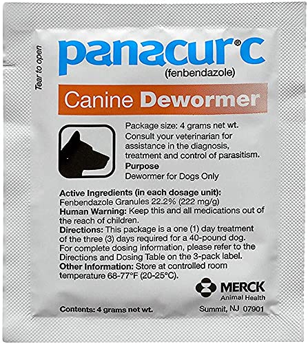 Panacur C tres paquetes desparasitante canino para perros de hasta 18 kg