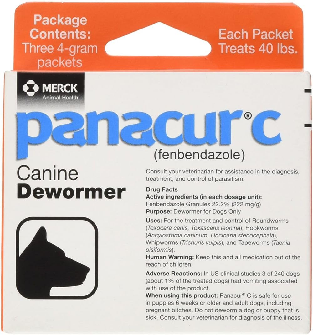 Panacur C: dosis diaria para perro, facilitando la administración con comida.