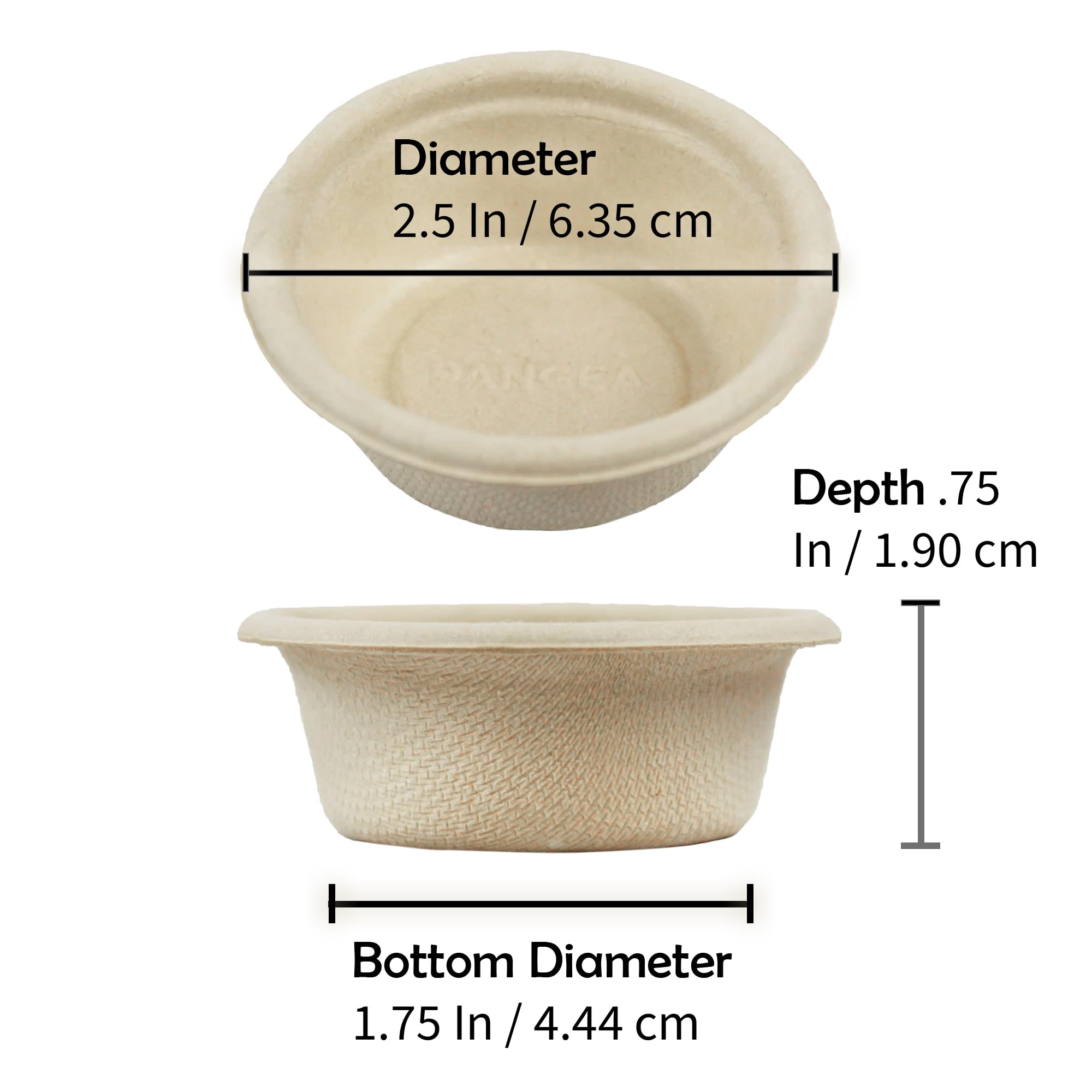 Copa desechable de papel Pangea para comida y agua de reptiles.