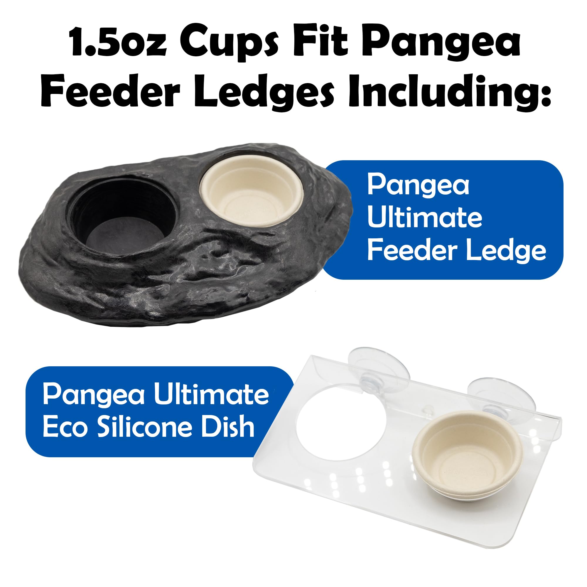 Empaque de 100 tazas de papel Pangea para alimentación diaria.